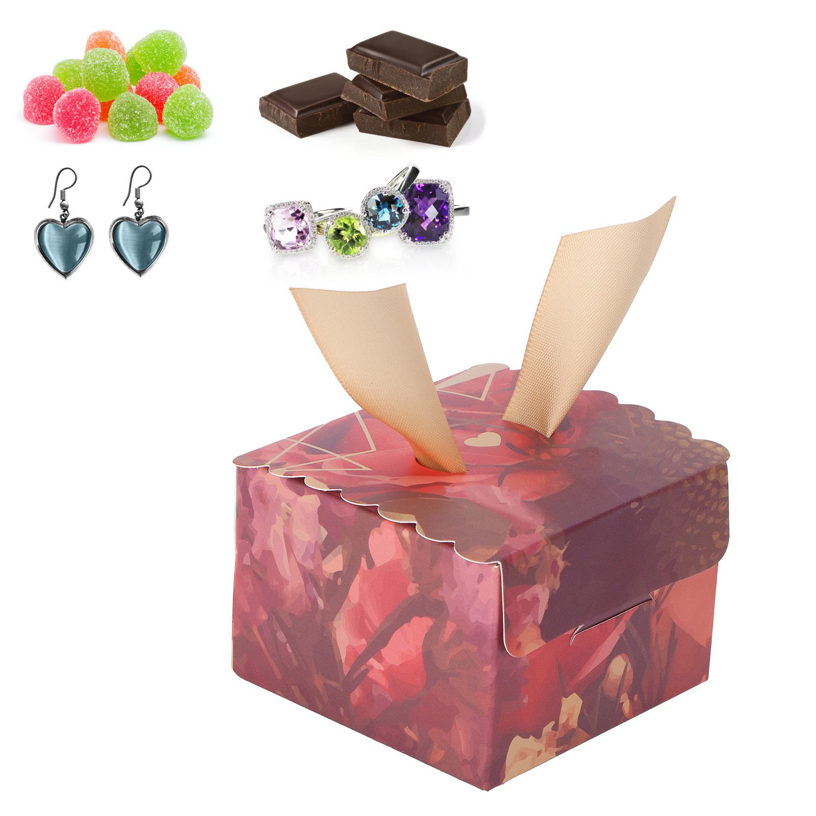25 Sets Gift Candy Box for Party Christmas Birthdays European Weddings view 10