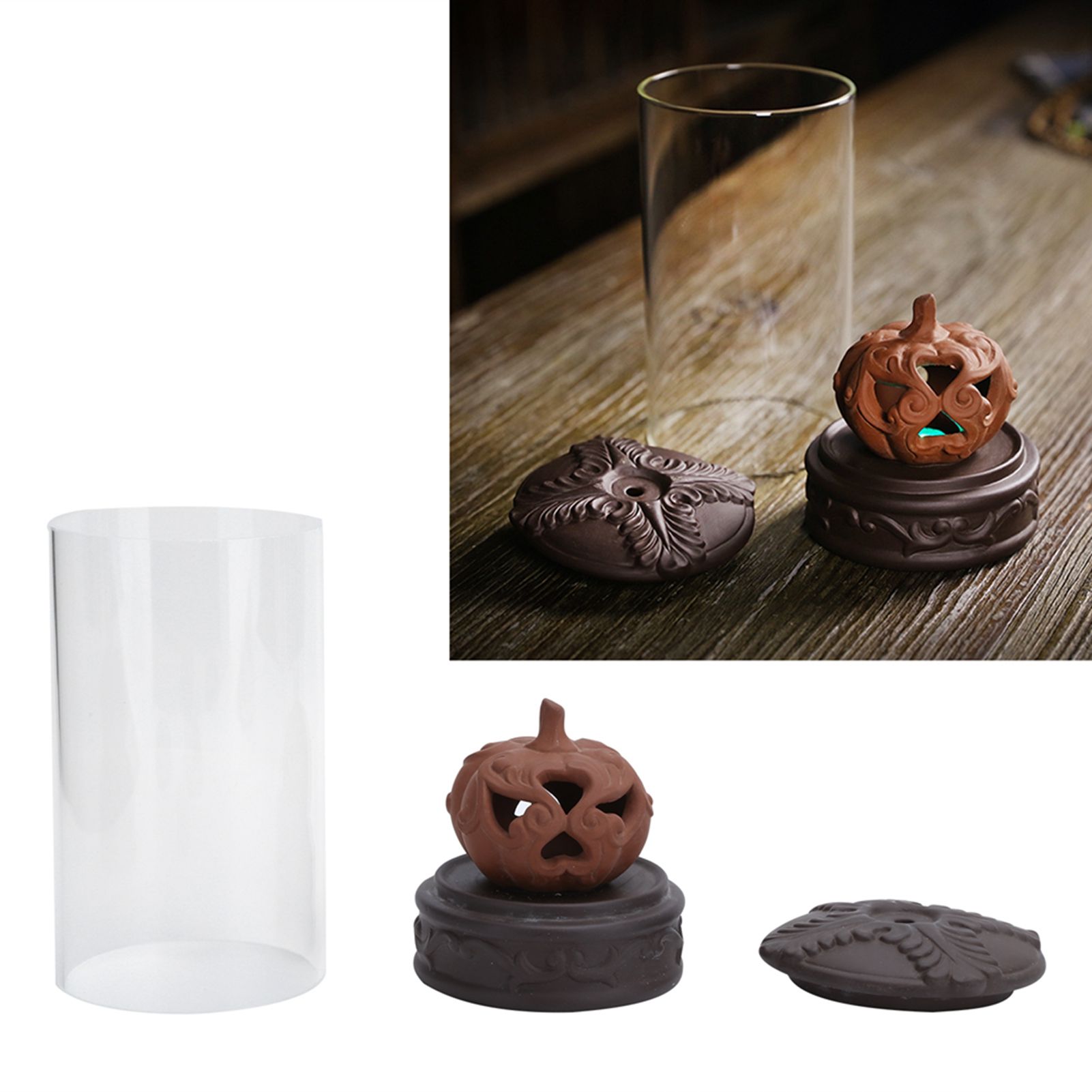 Delicate Incense Burner with LED Colorful Light Hand-Made Craft Decor for Home view 9
