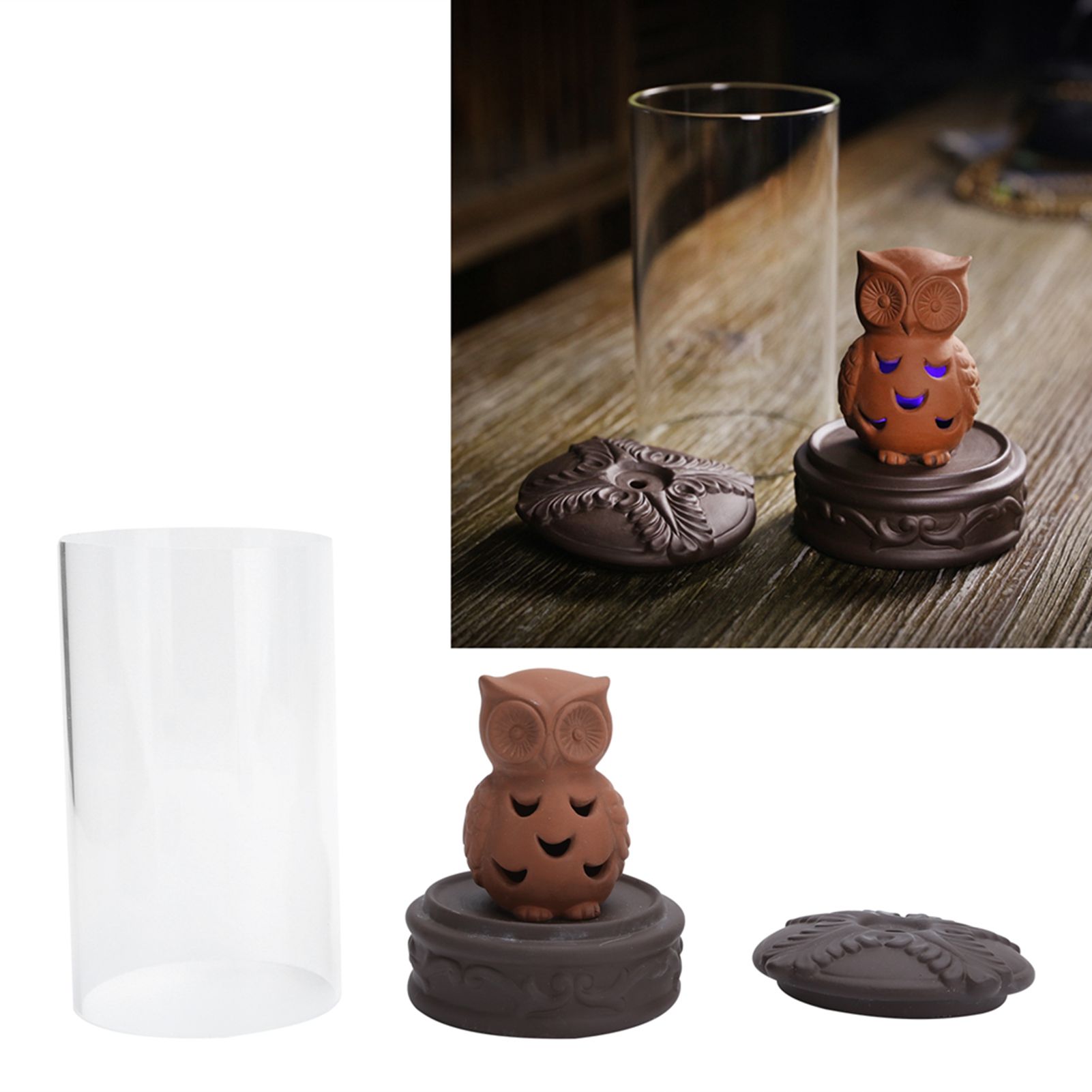 Delicate Incense Burner with LED Colorful Light Hand-Made Craft Decor for Home view 9