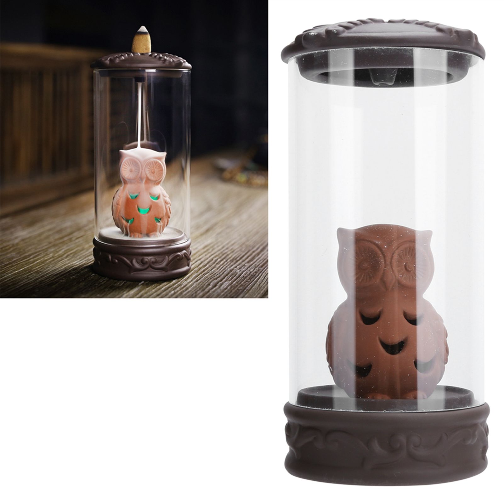 Delicate Incense Burner with LED Colorful Light Hand-Made Craft Decor for Home view 10