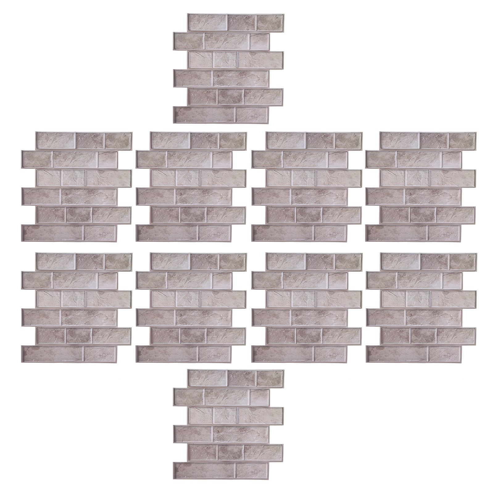 10Pcs Wall Sticker Self-Adhesive Wallpaper 3-Dimensional Ceramic Tile Stickers view 3