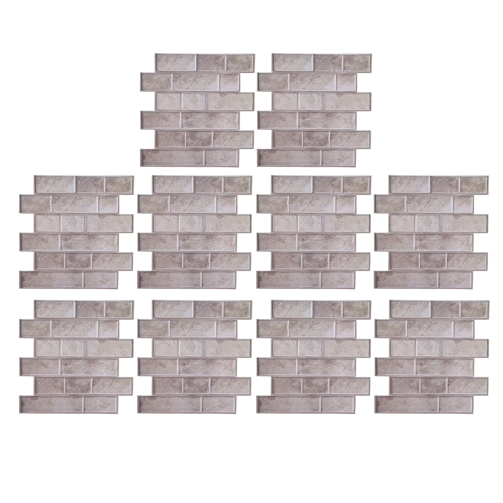 10Pcs Wall Sticker Self-Adhesive Wallpaper 3-Dimensional Ceramic Tile Stickers view 4