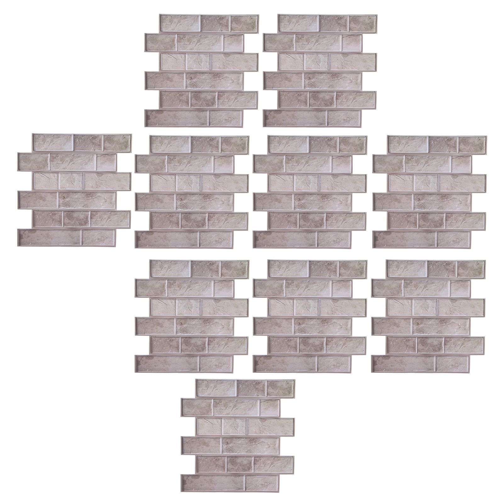 10Pcs Wall Sticker Self-Adhesive Wallpaper 3-Dimensional Ceramic Tile Stickers view 6