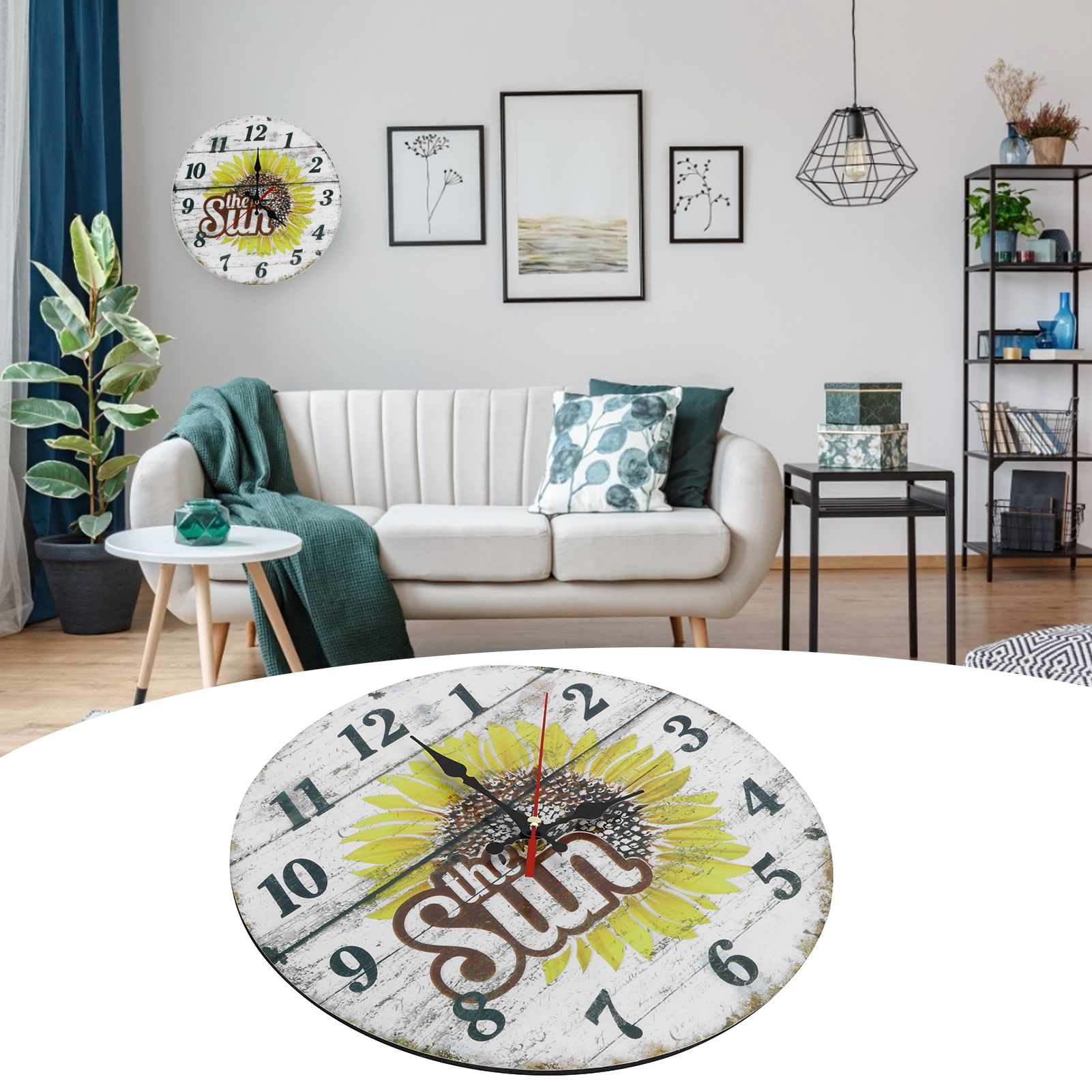 30cm European Style Retro Wall Clock Home Decoration Living Room Wall Hanging view 9