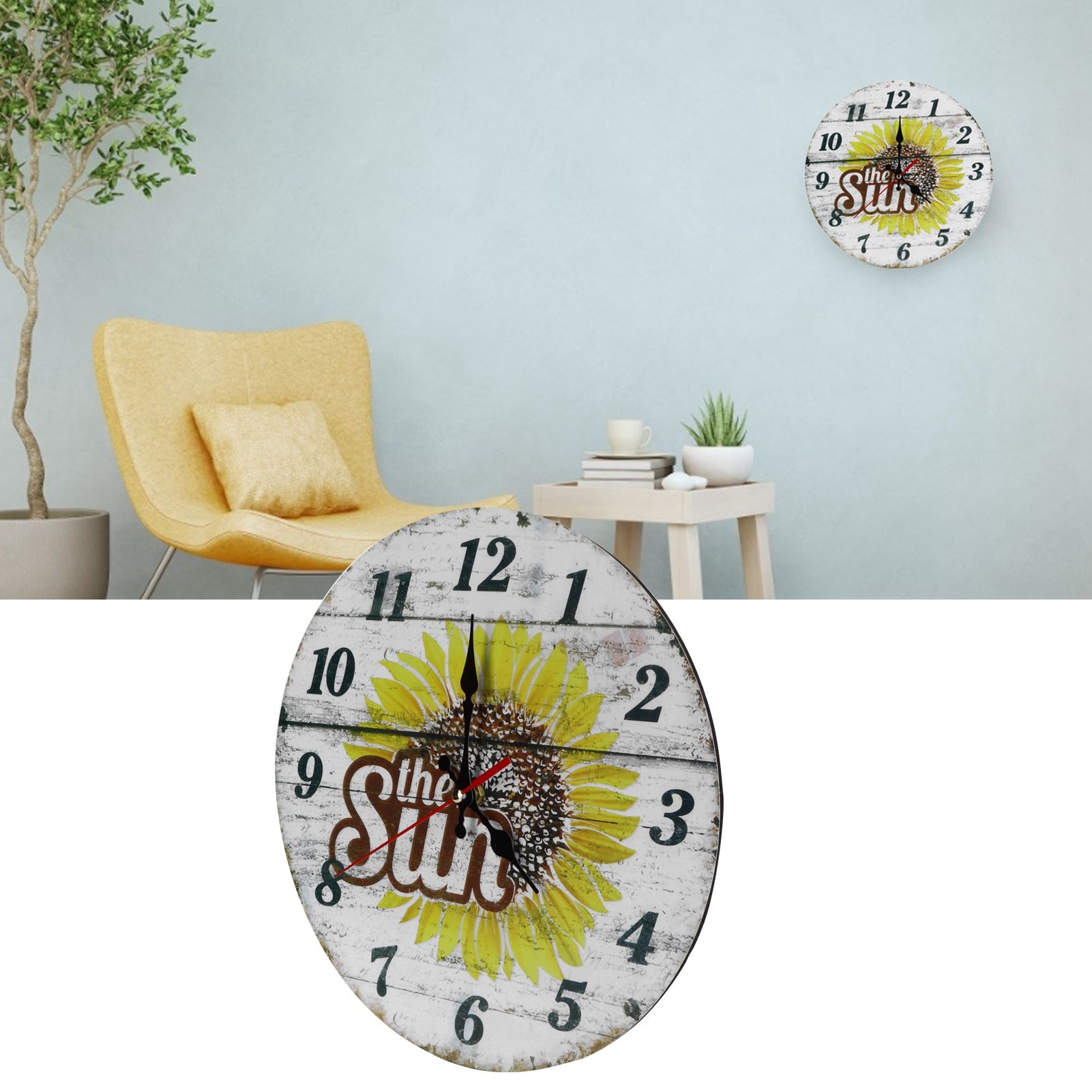 30cm European Style Retro Wall Clock Home Decoration Living Room Wall Hanging view 10