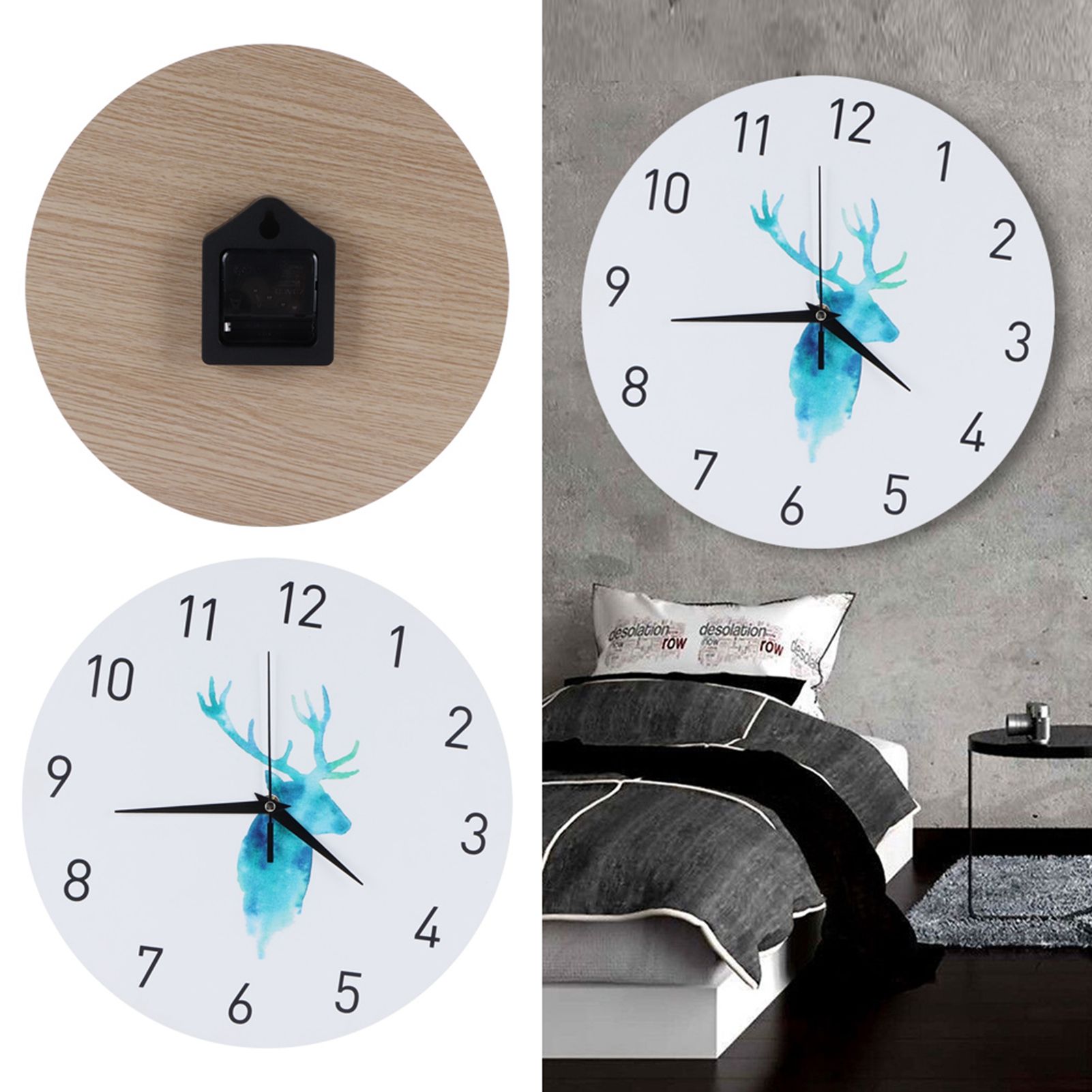 29CM Retro European Style Wall Clock Silent Non Ticking Clock for Living Room view 10
