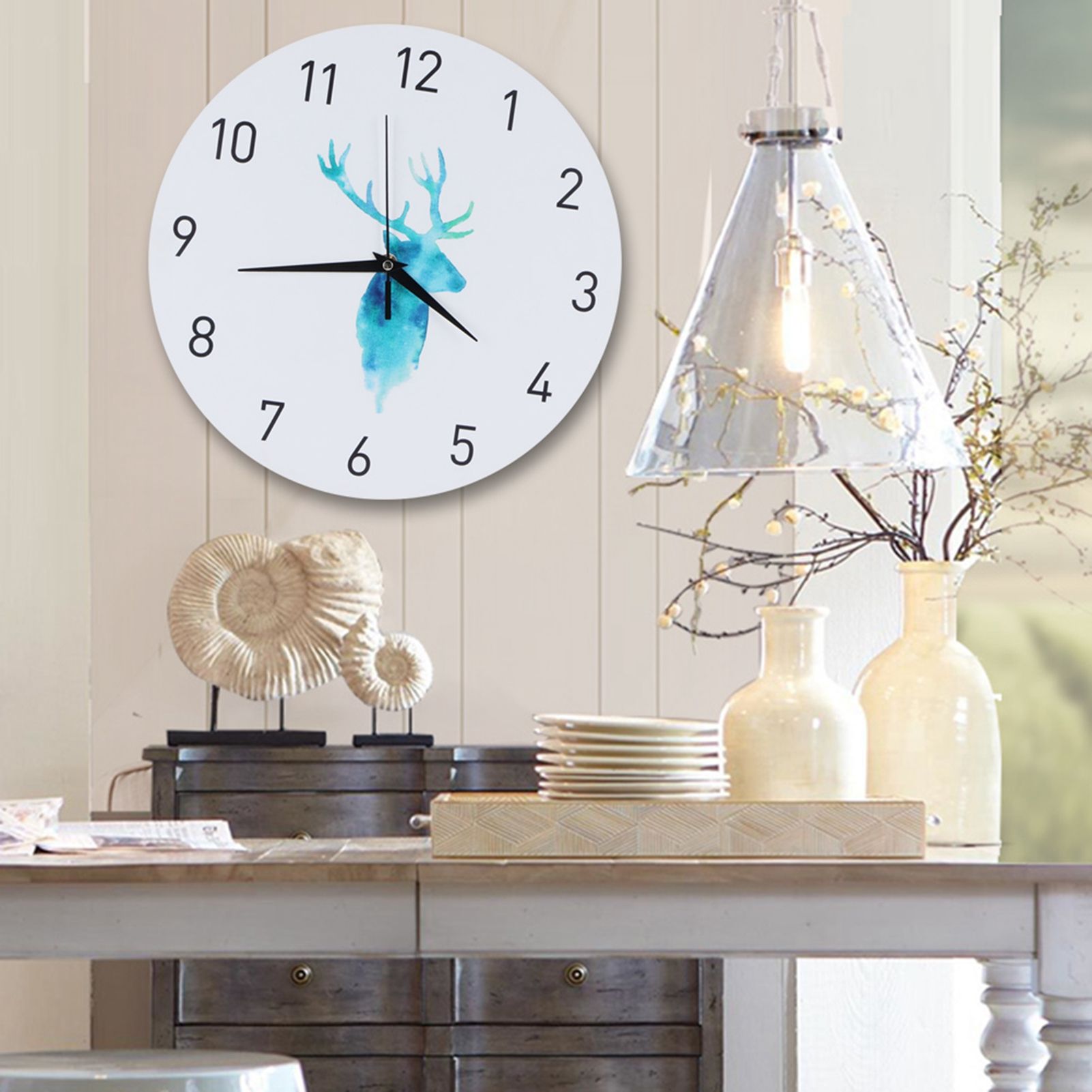 29CM Retro European Style Wall Clock Silent Non Ticking Clock for Living Room view 15