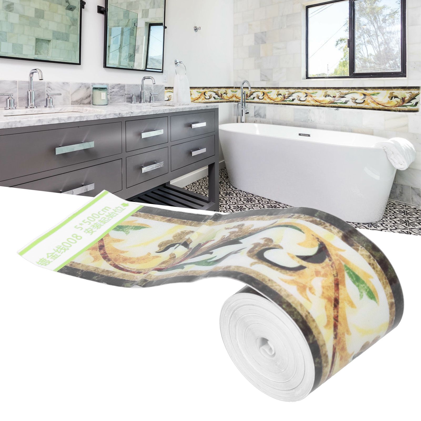 Wallpaper Border Trim Self Adhesive Sticker Decor for Living Room Kitchen view 10