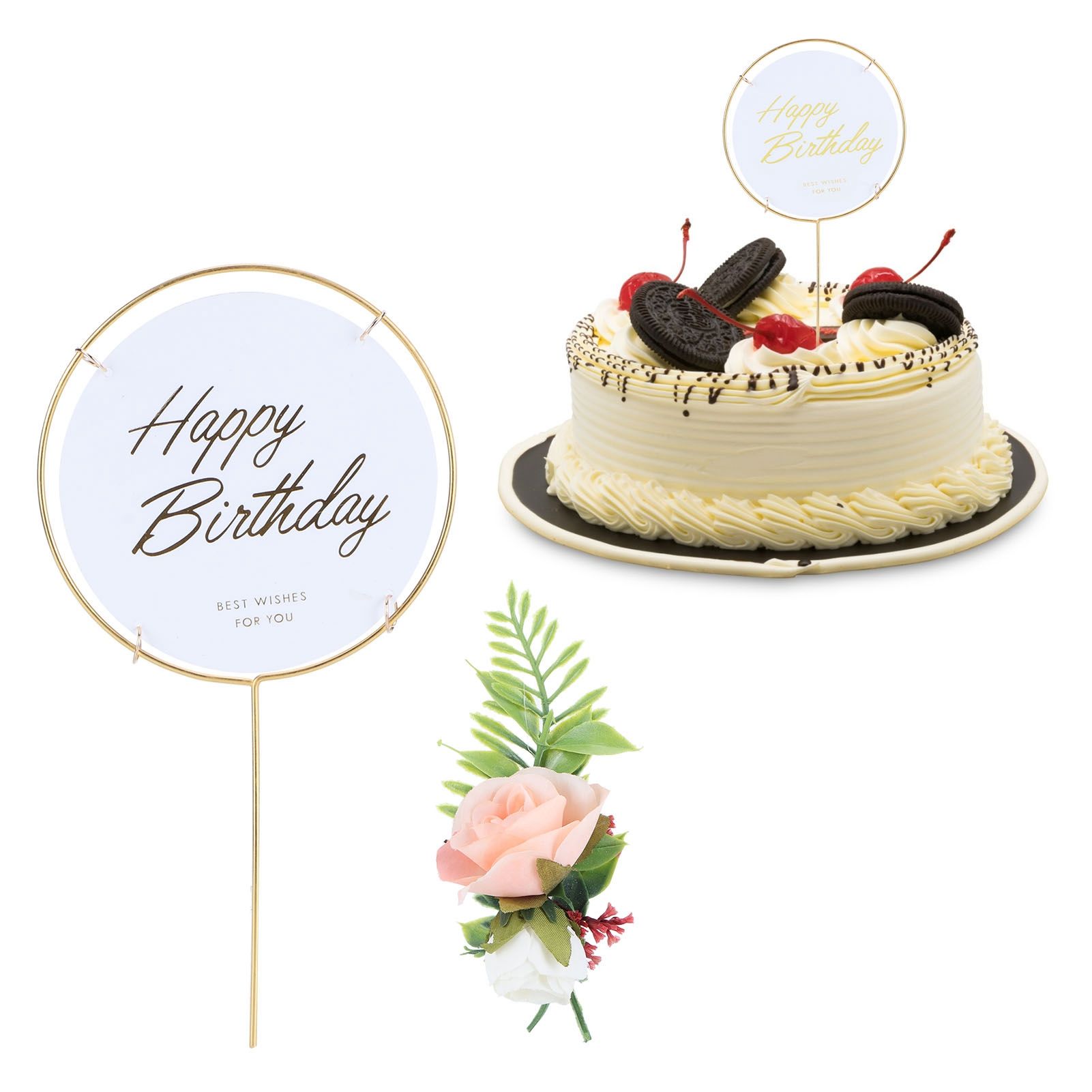 Metal Cake Inserts Round Cake Decoration Inserts Topper Birthday Cake Crafts view 9