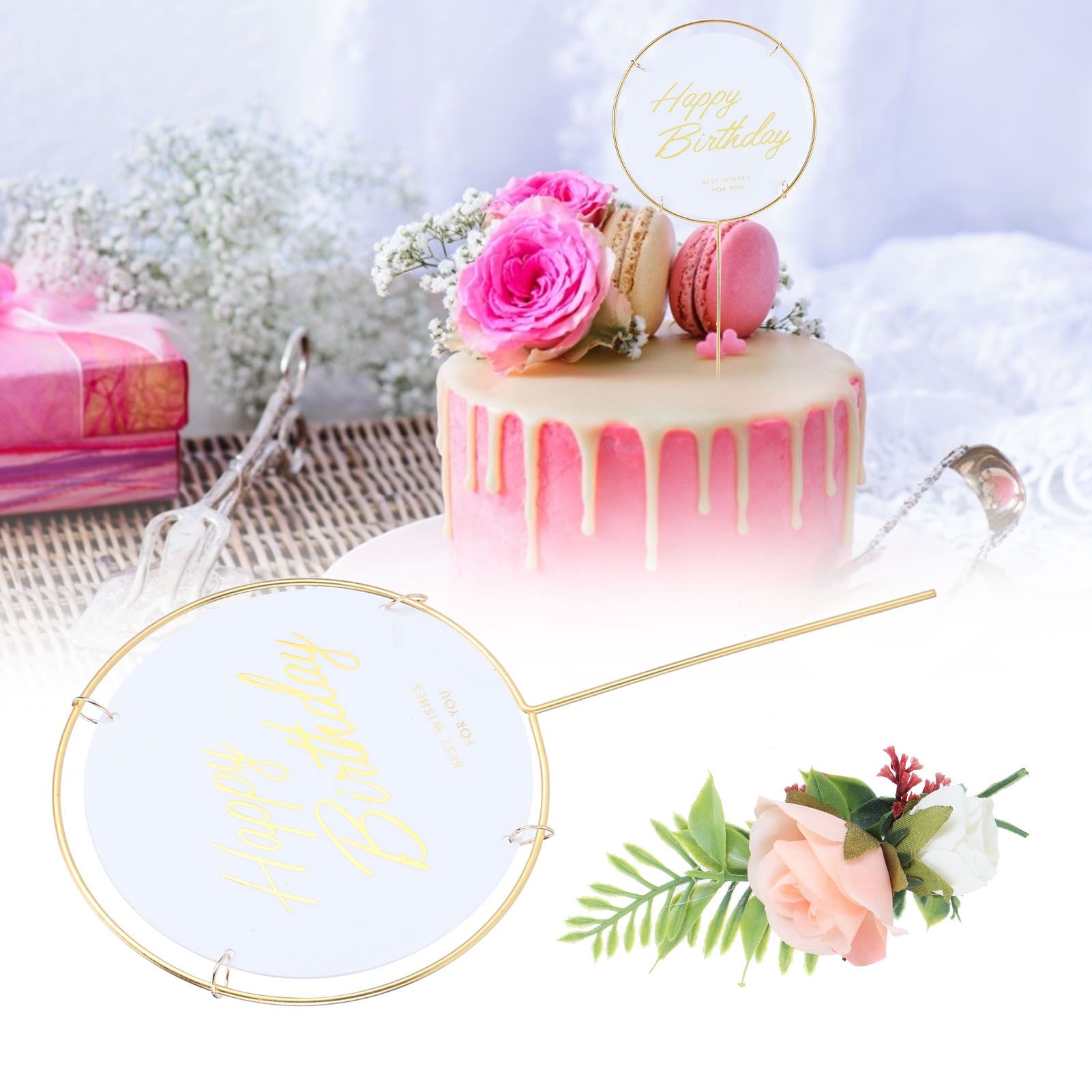 Metal Cake Inserts Round Cake Decoration Inserts Topper Birthday Cake Crafts view 10