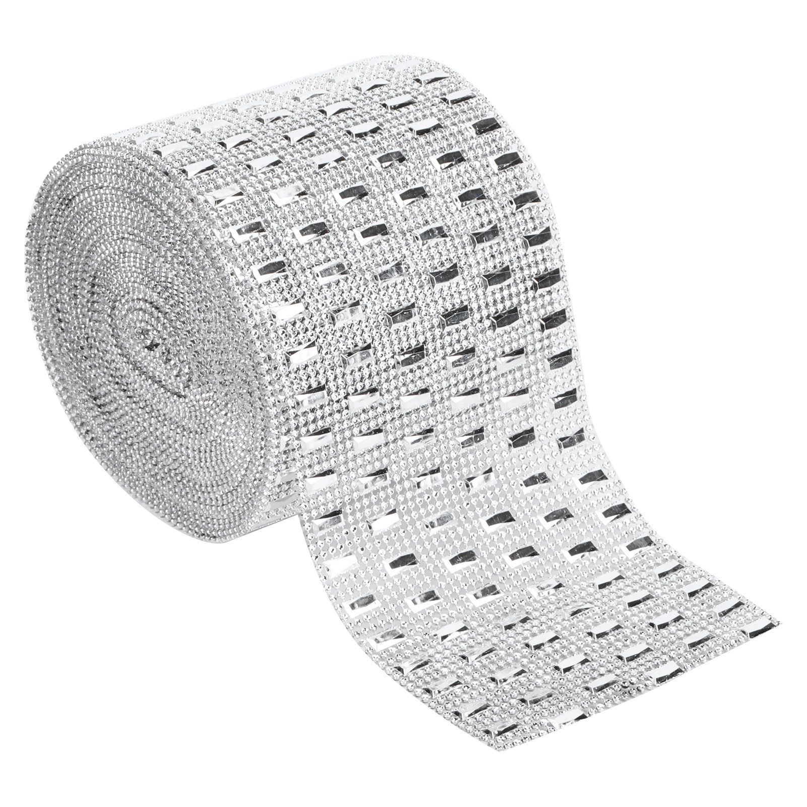 Plastic Imitation Diamonds Hollow Mesh Rhinestones Ribbon Wrap for Wedding view 2