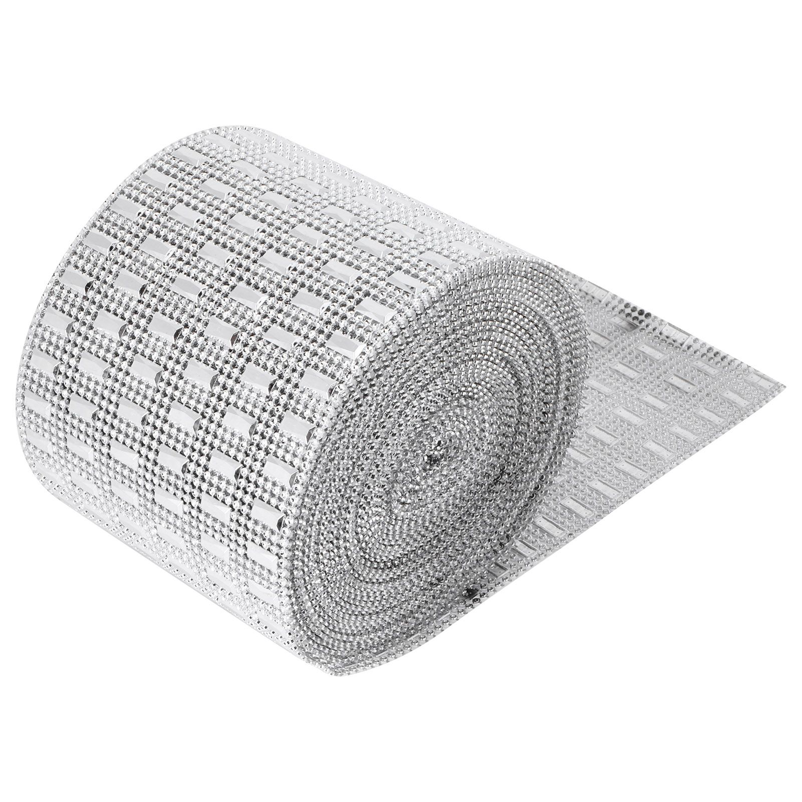 Plastic Imitation Diamonds Hollow Mesh Rhinestones Ribbon Wrap for Wedding view 4
