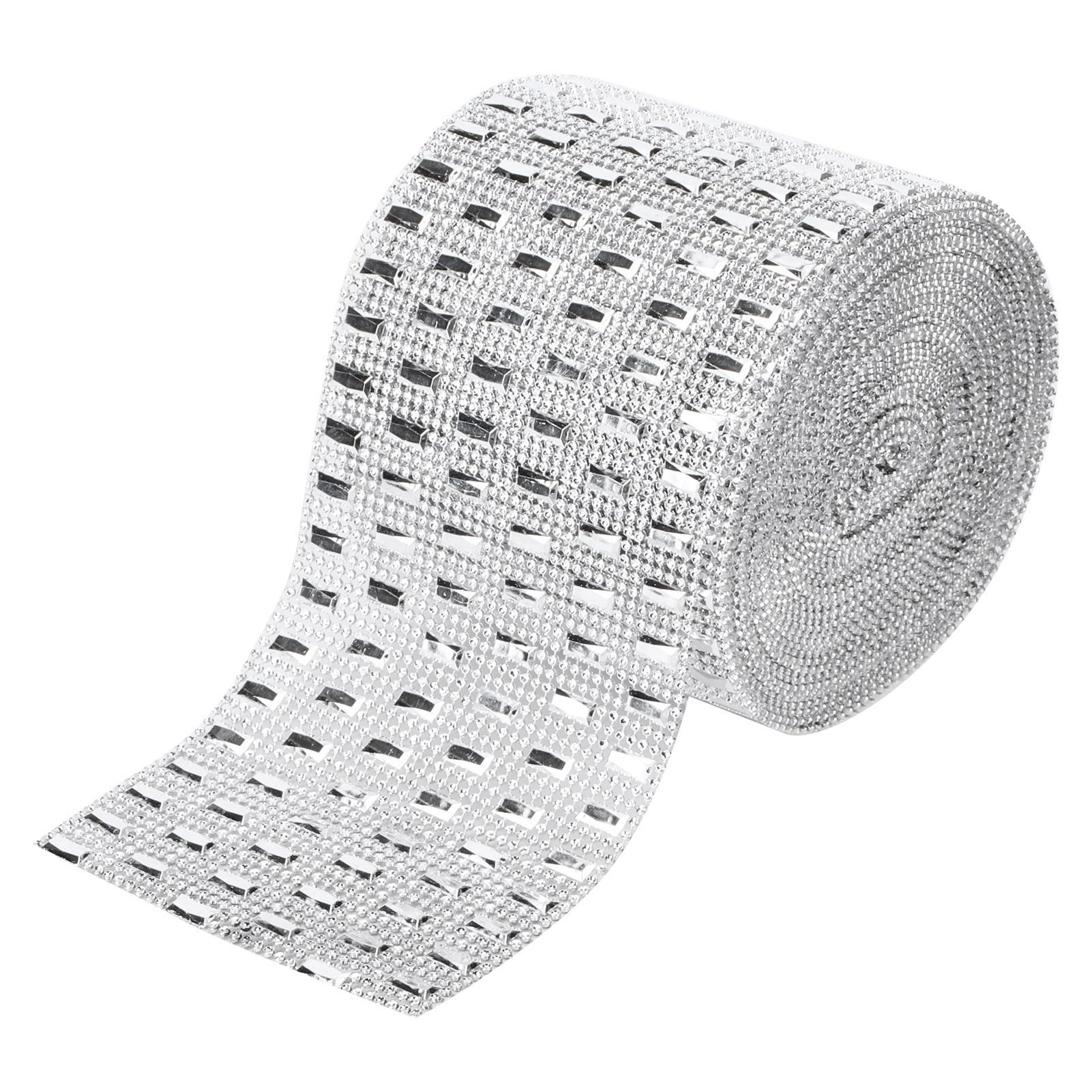 Plastic Imitation Diamonds Hollow Mesh Rhinestones Ribbon Wrap for Wedding view 6