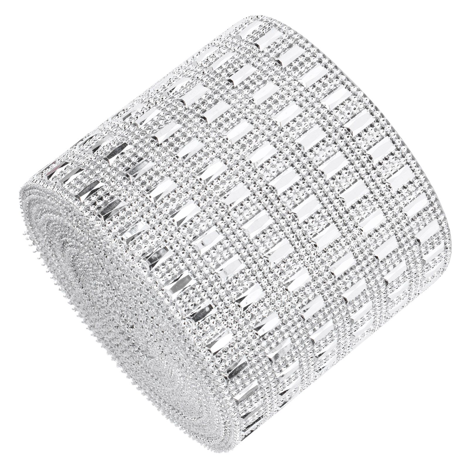 Plastic Imitation Diamonds Hollow Mesh Rhinestones Ribbon Wrap for Wedding view 8