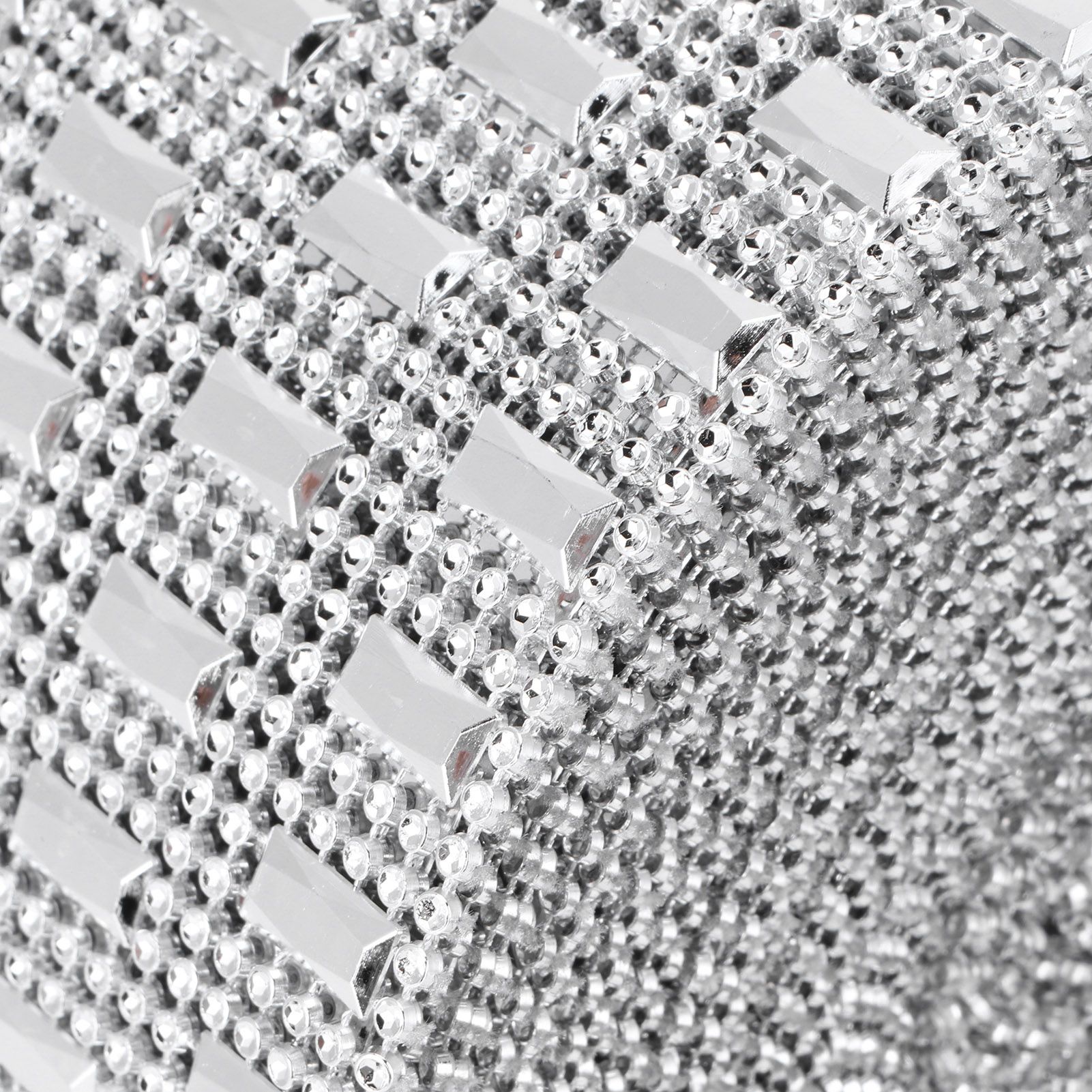 Plastic Imitation Diamonds Hollow Mesh Rhinestones Ribbon Wrap for Wedding view 11