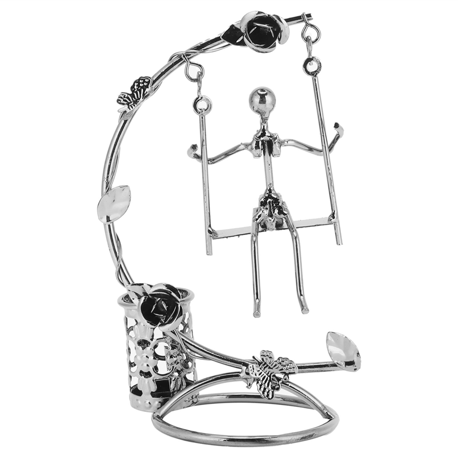 Wrought Iron Swing Pen Holder Originality Home Tabletop Decoration for view 10