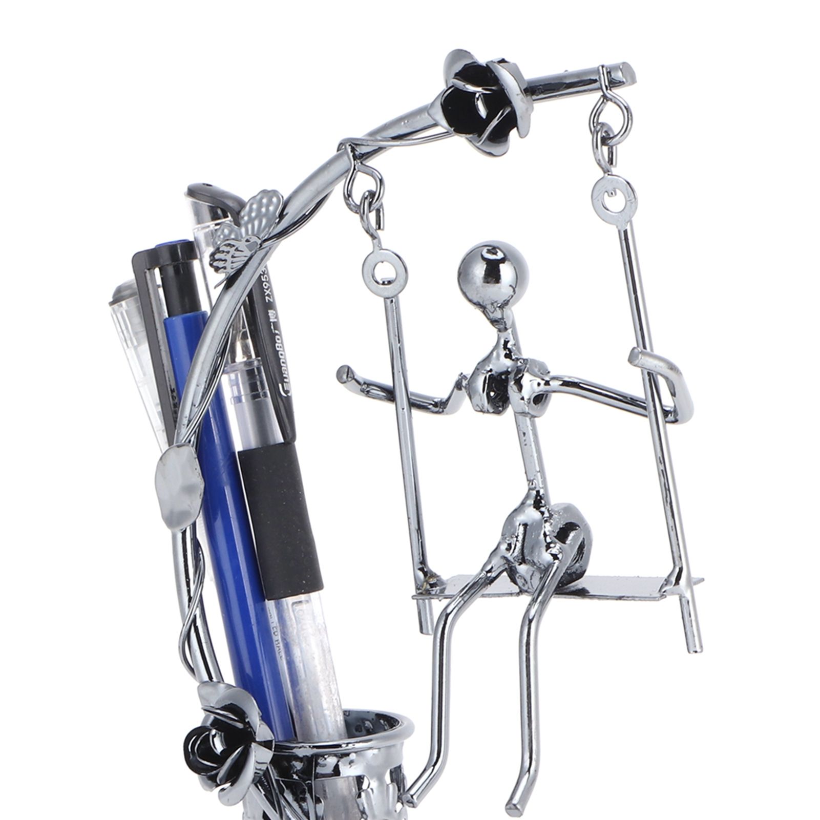 Wrought Iron Swing Pen Holder Originality Home Tabletop Decoration for view 13