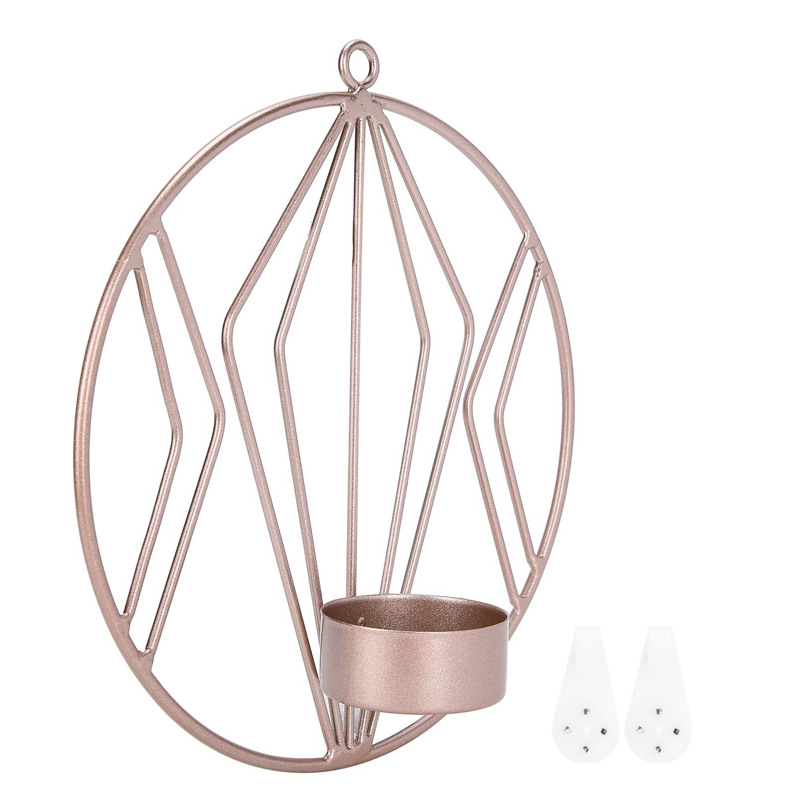 Candle Holder Innovative Geometric Round Wall Mounted Candlestick Ornament