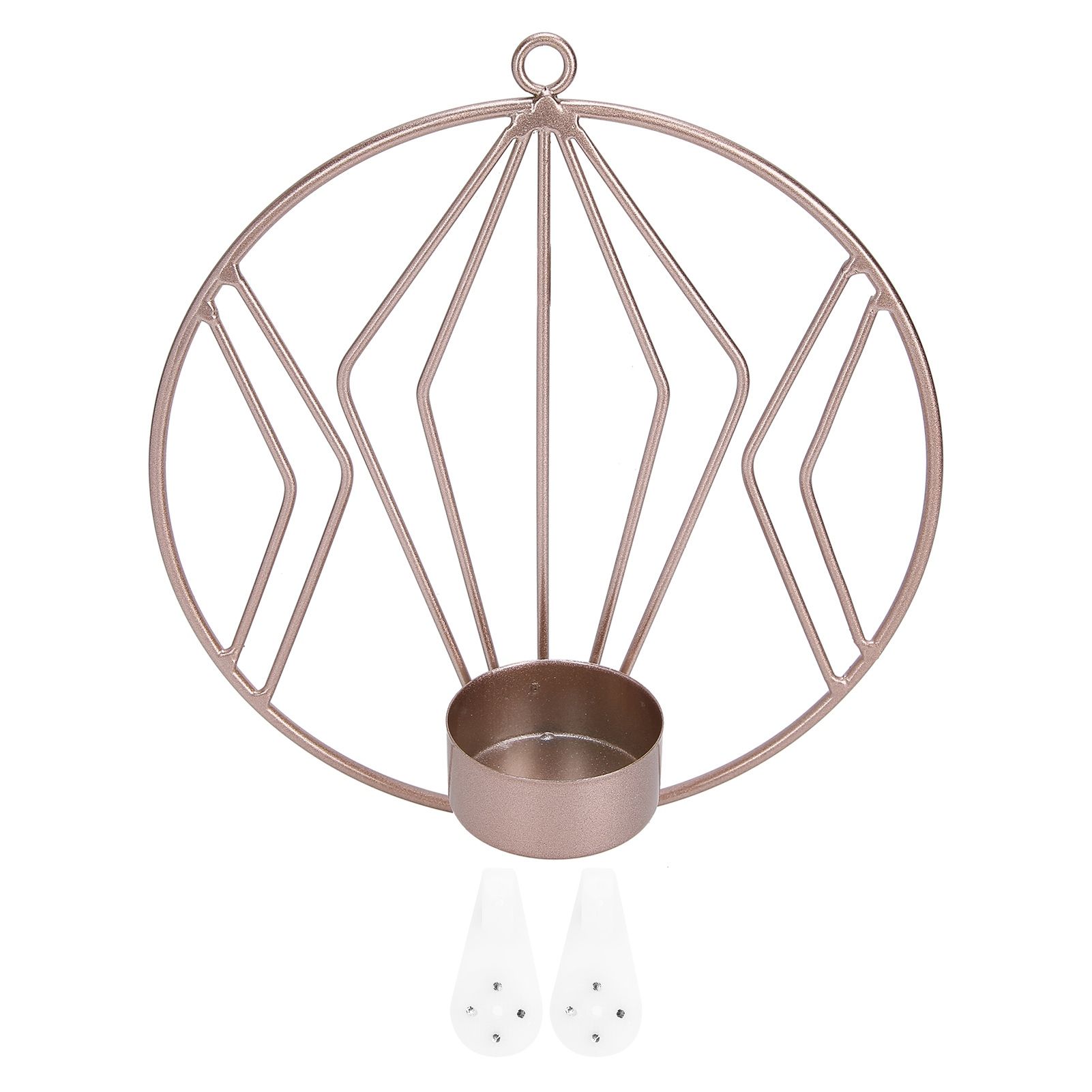 Candle Holder Innovative Geometric Round Wall Mounted Candlestick Ornament view 7