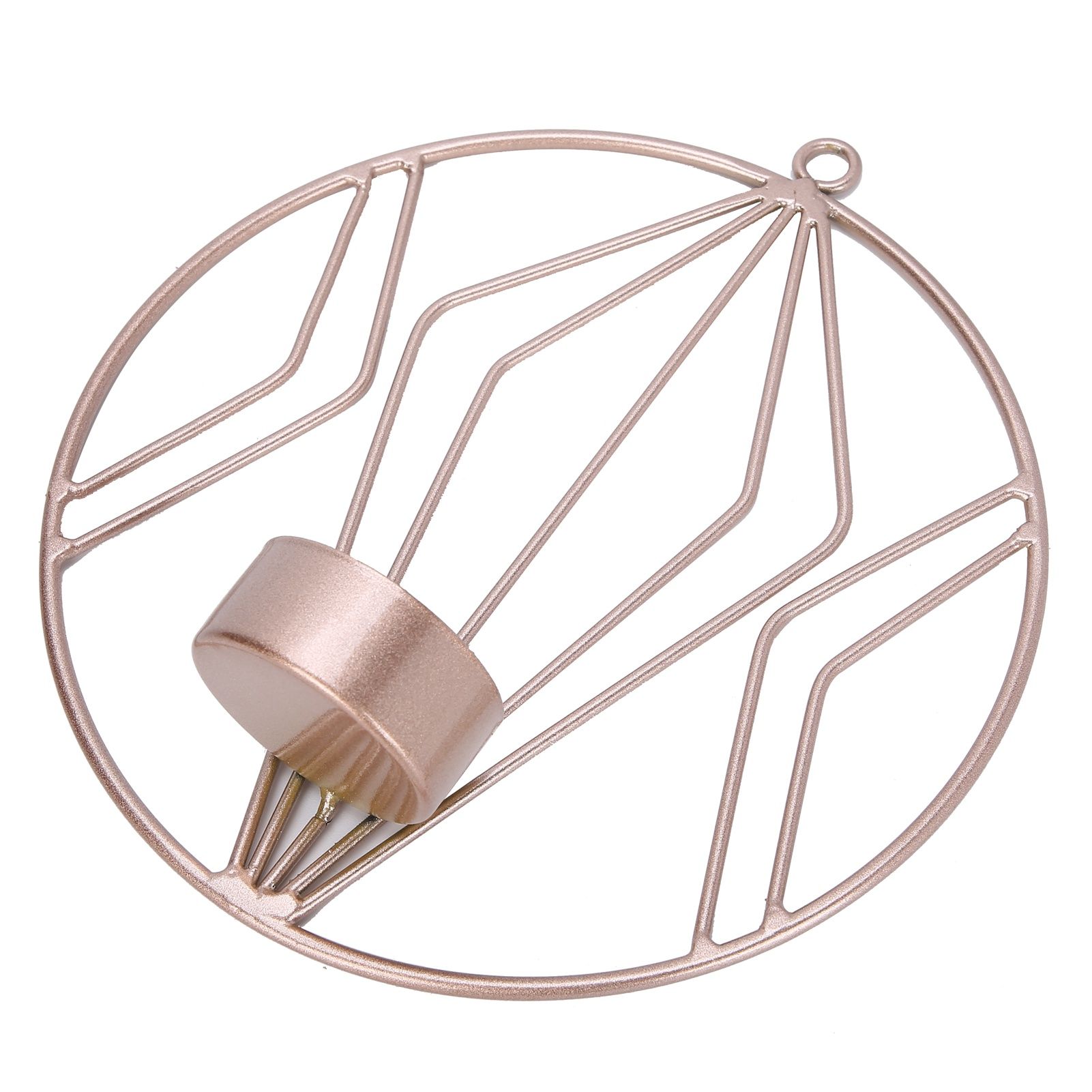 Candle Holder Innovative Geometric Round Wall Mounted Candlestick Ornament view 9