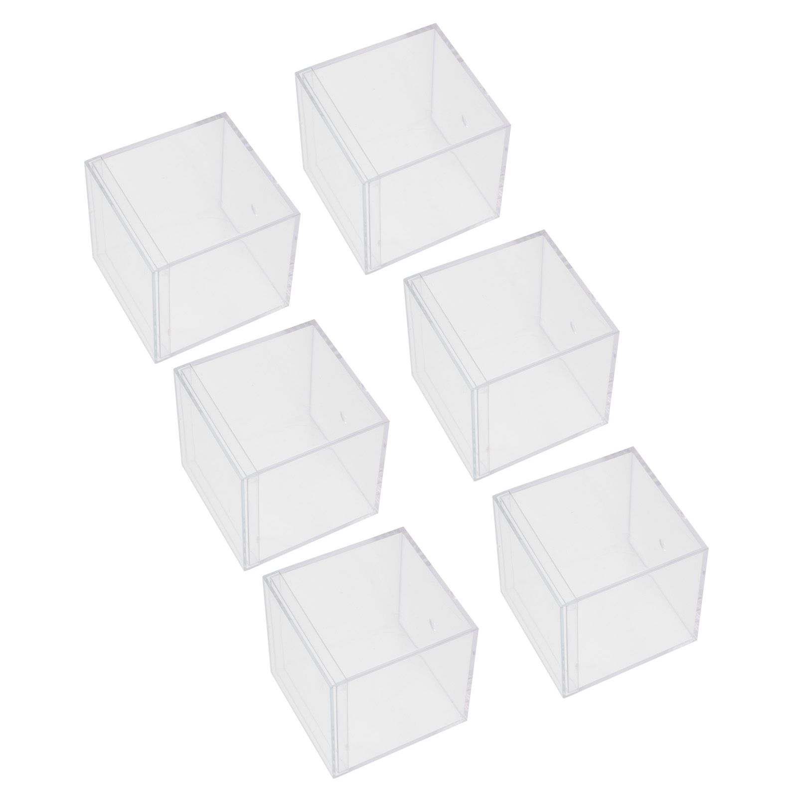 6 Set Plastic Clear Box with Separate Lid Candies Storage Containers Party view 10