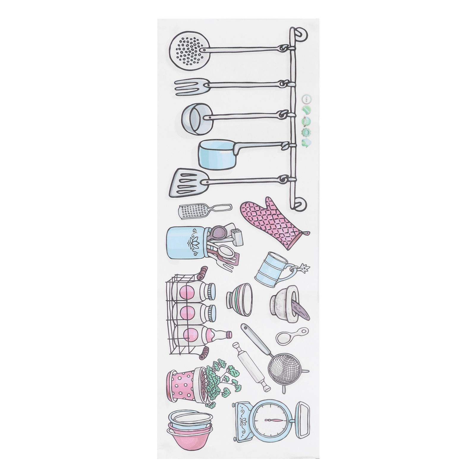 Originality Kitchen Wallpaper Self‑Adhesive Kitchenware Pattern Sticker for view 7