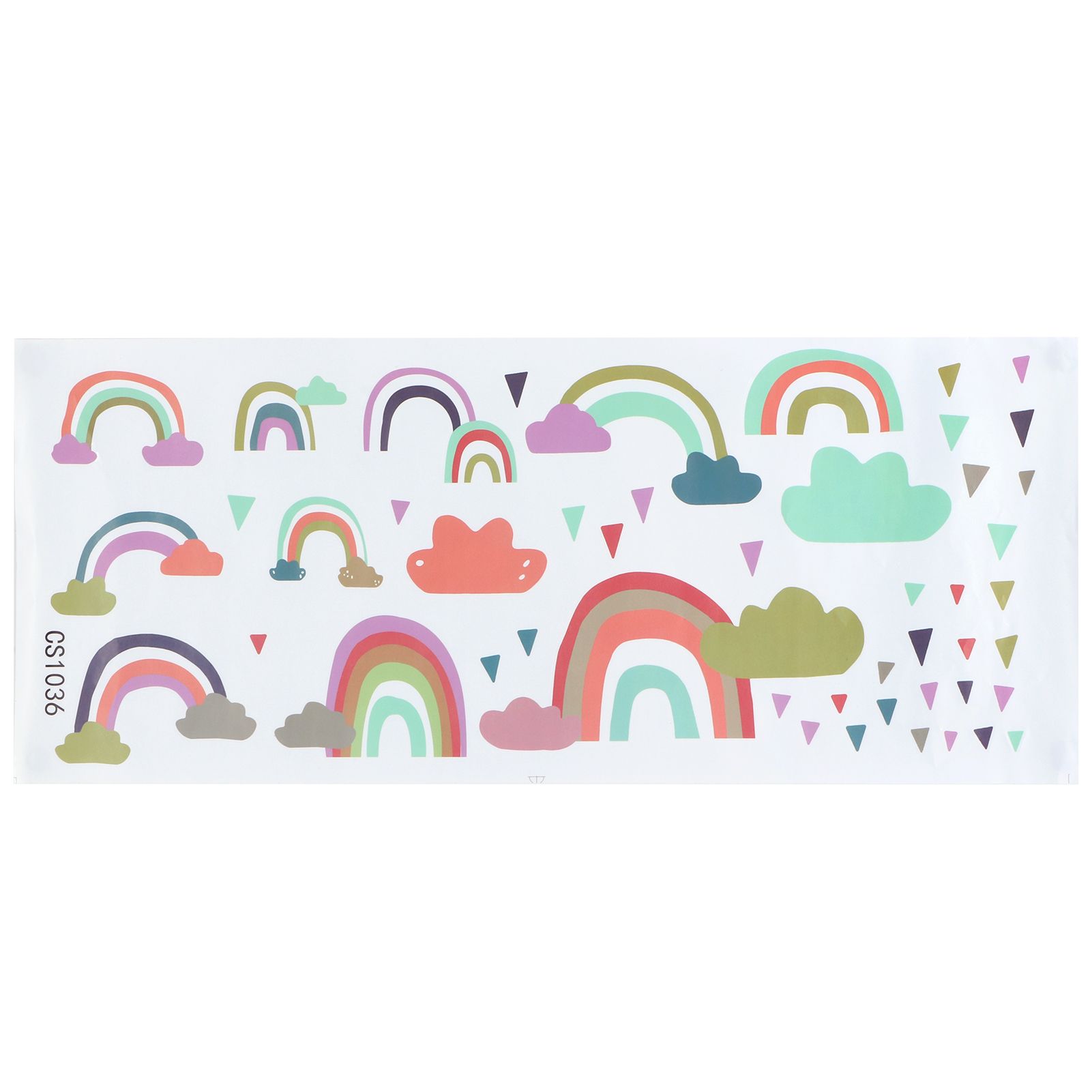 Wall Sticker Self‑Adhesive Colorful Clouds Pattern Decals Home Coffee Shop