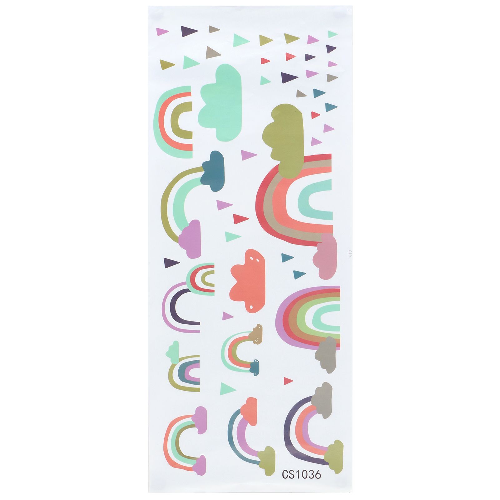 Wall Sticker Self‑Adhesive Colorful Clouds Pattern Decals Home Coffee Shop view 3