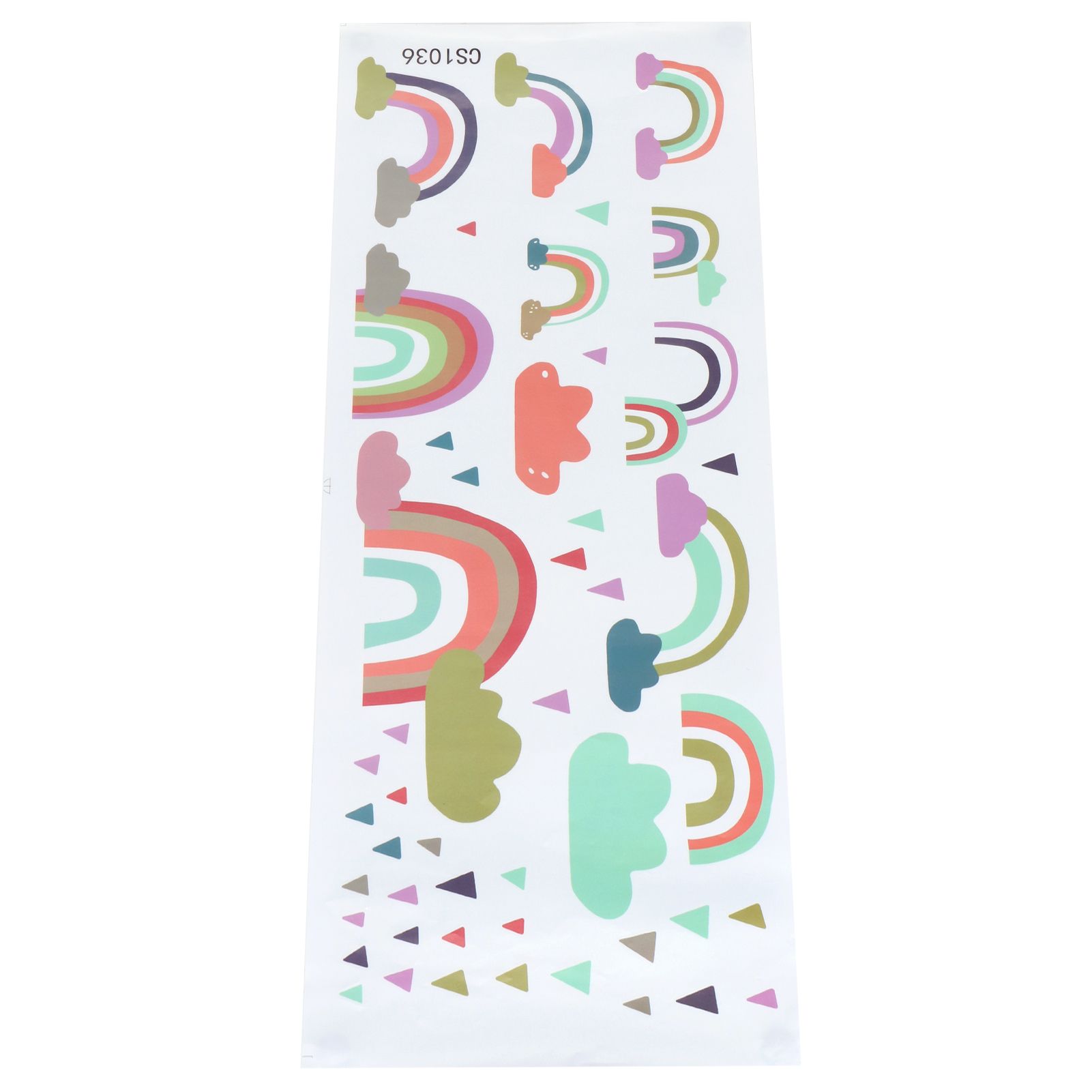Wall Sticker Self‑Adhesive Colorful Clouds Pattern Decals Home Coffee Shop view 4