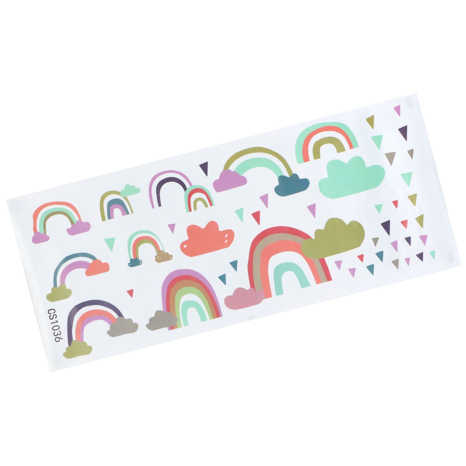 Wall Sticker Self‑Adhesive Colorful Clouds Pattern Decals Home Coffee Shop view 6