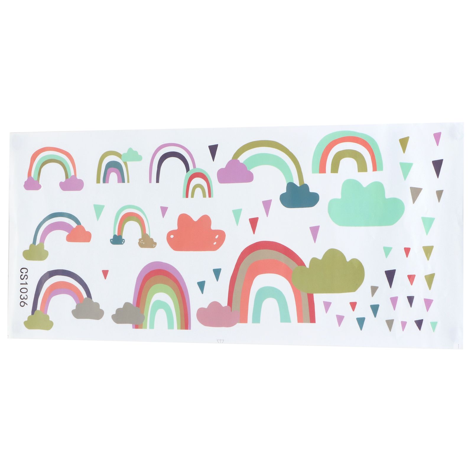 Wall Sticker Self‑Adhesive Colorful Clouds Pattern Decals Home Coffee Shop view 10