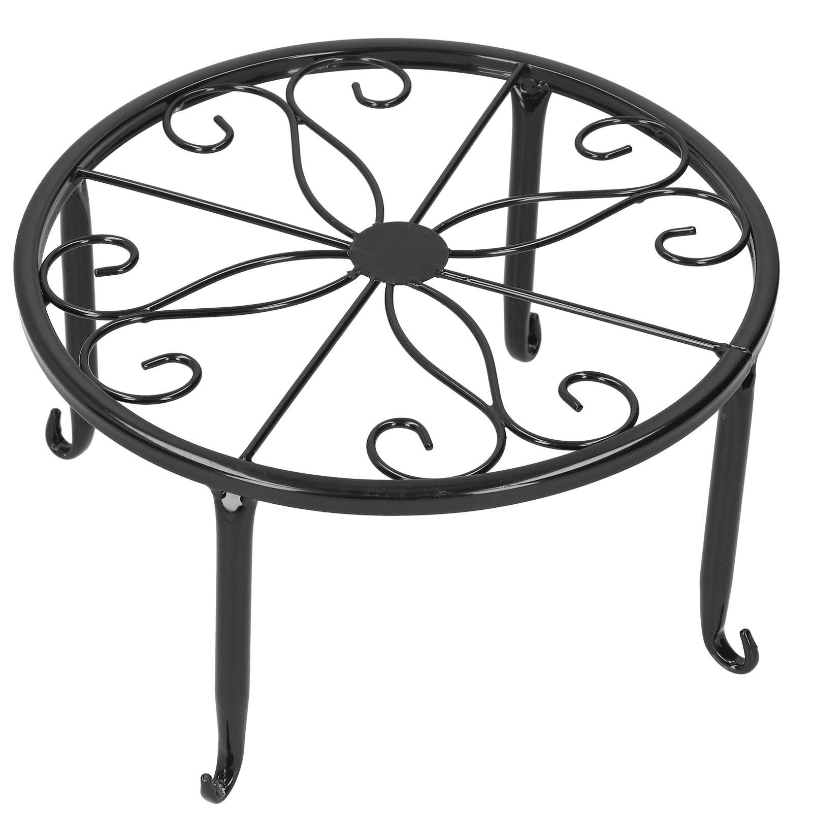Wrought Iron Plant Stand Flower Pot Holder Stand Indoor Outdoor Display Rack view 2