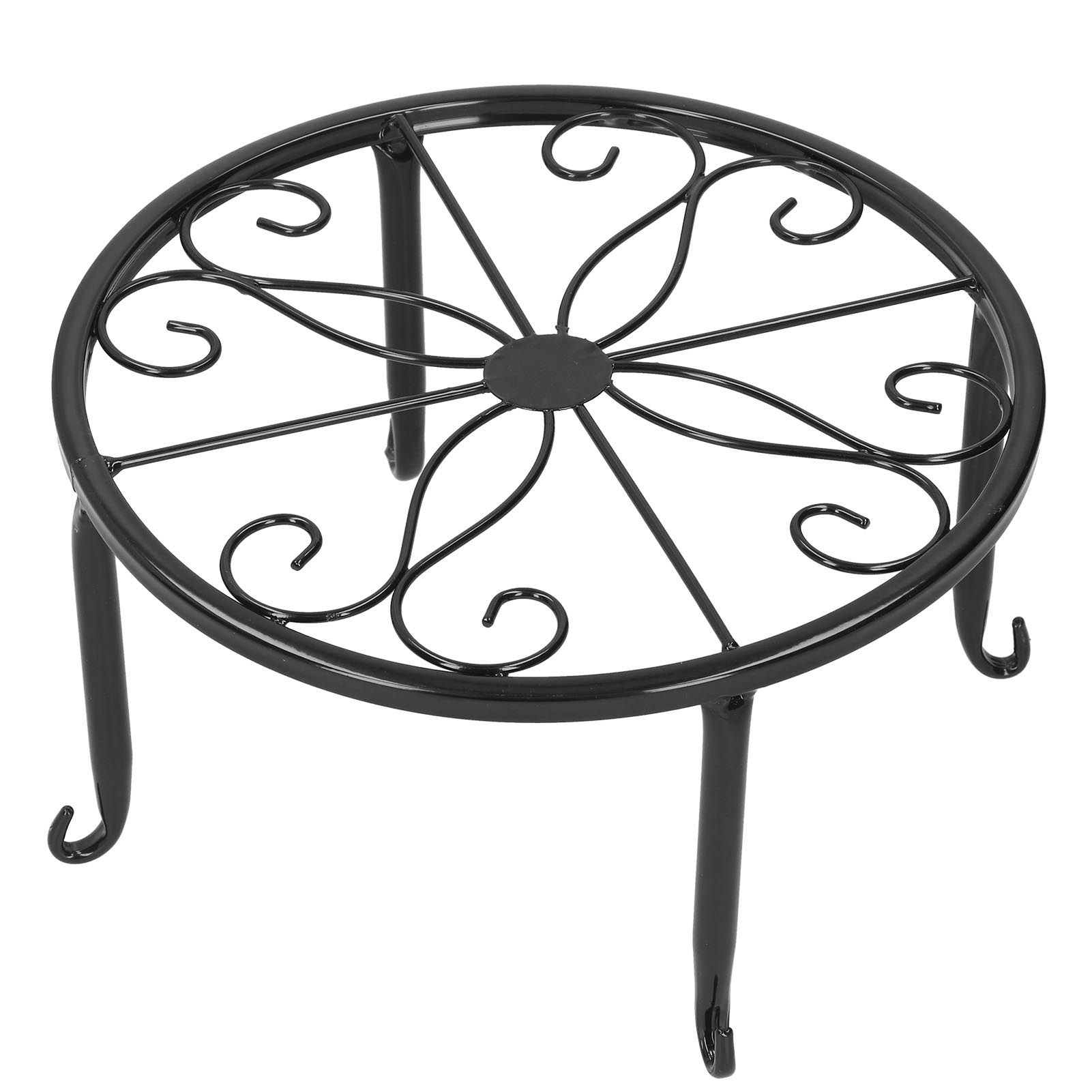Wrought Iron Plant Stand Flower Pot Holder Stand Indoor Outdoor Display Rack view 3
