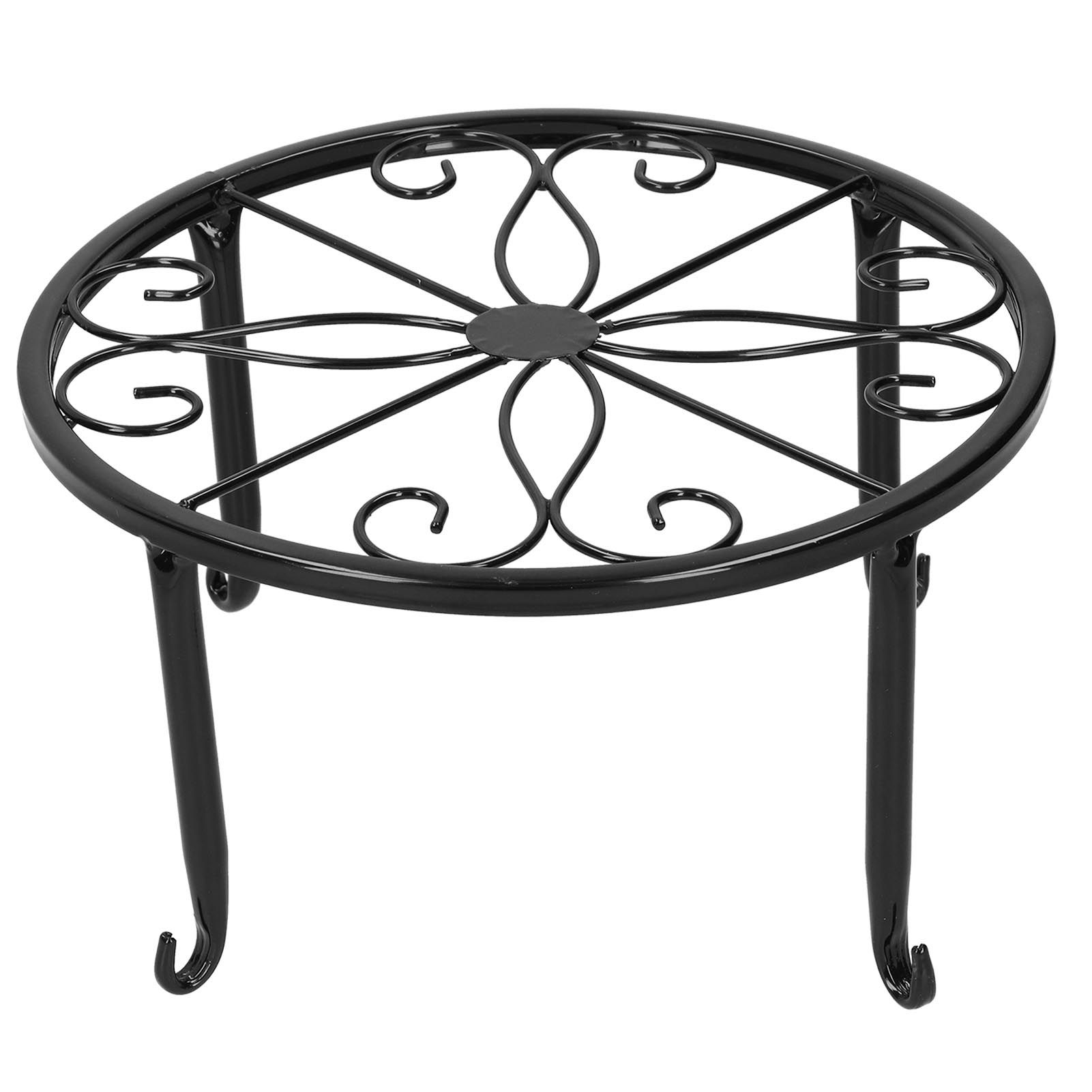 Wrought Iron Plant Stand Flower Pot Holder Stand Indoor Outdoor Display Rack view 4