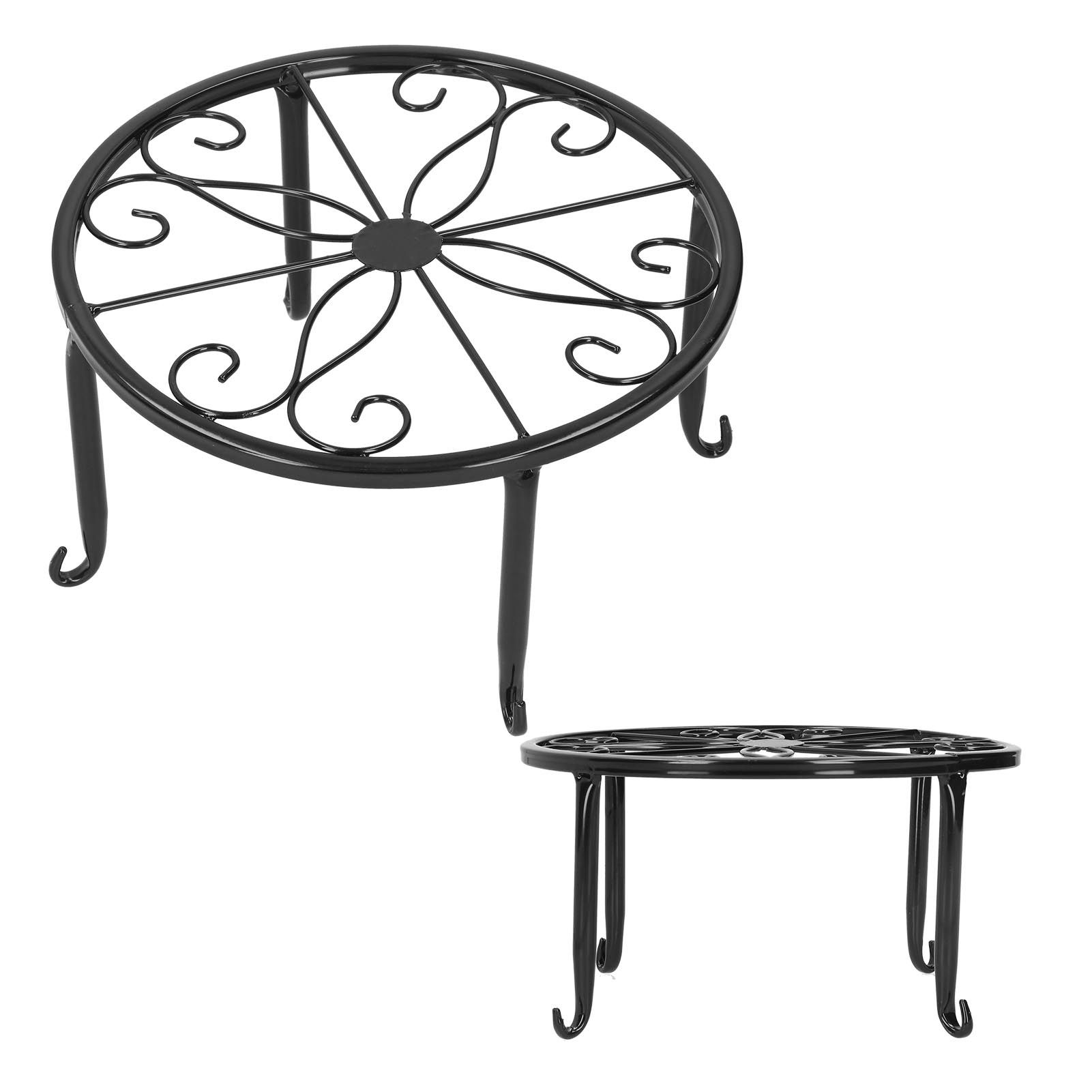 Wrought Iron Plant Stand Flower Pot Holder Stand Indoor Outdoor Display Rack view 9