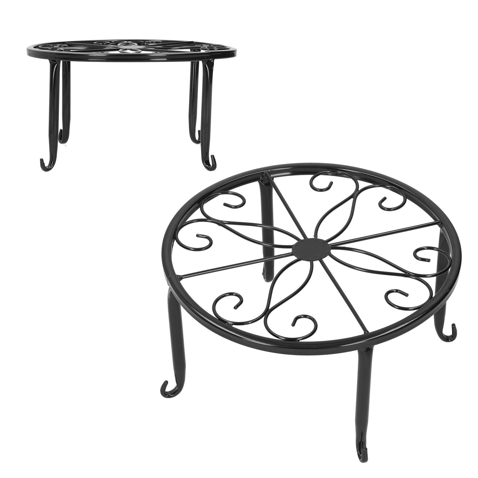 Wrought Iron Plant Stand Flower Pot Holder Stand Indoor Outdoor Display Rack view 10