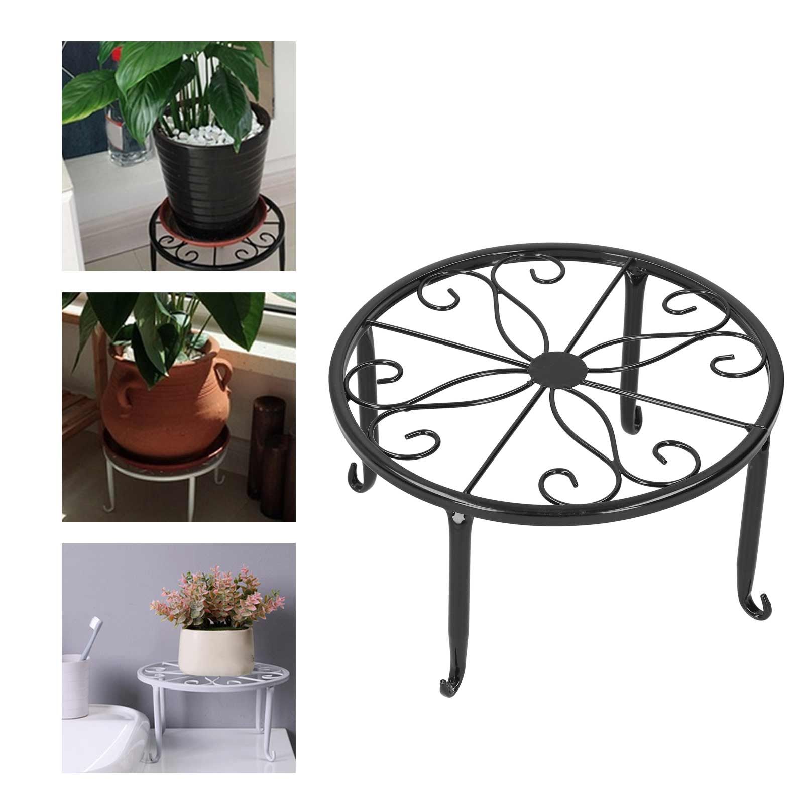 Wrought Iron Plant Stand Flower Pot Holder Stand Indoor Outdoor Display Rack view 11