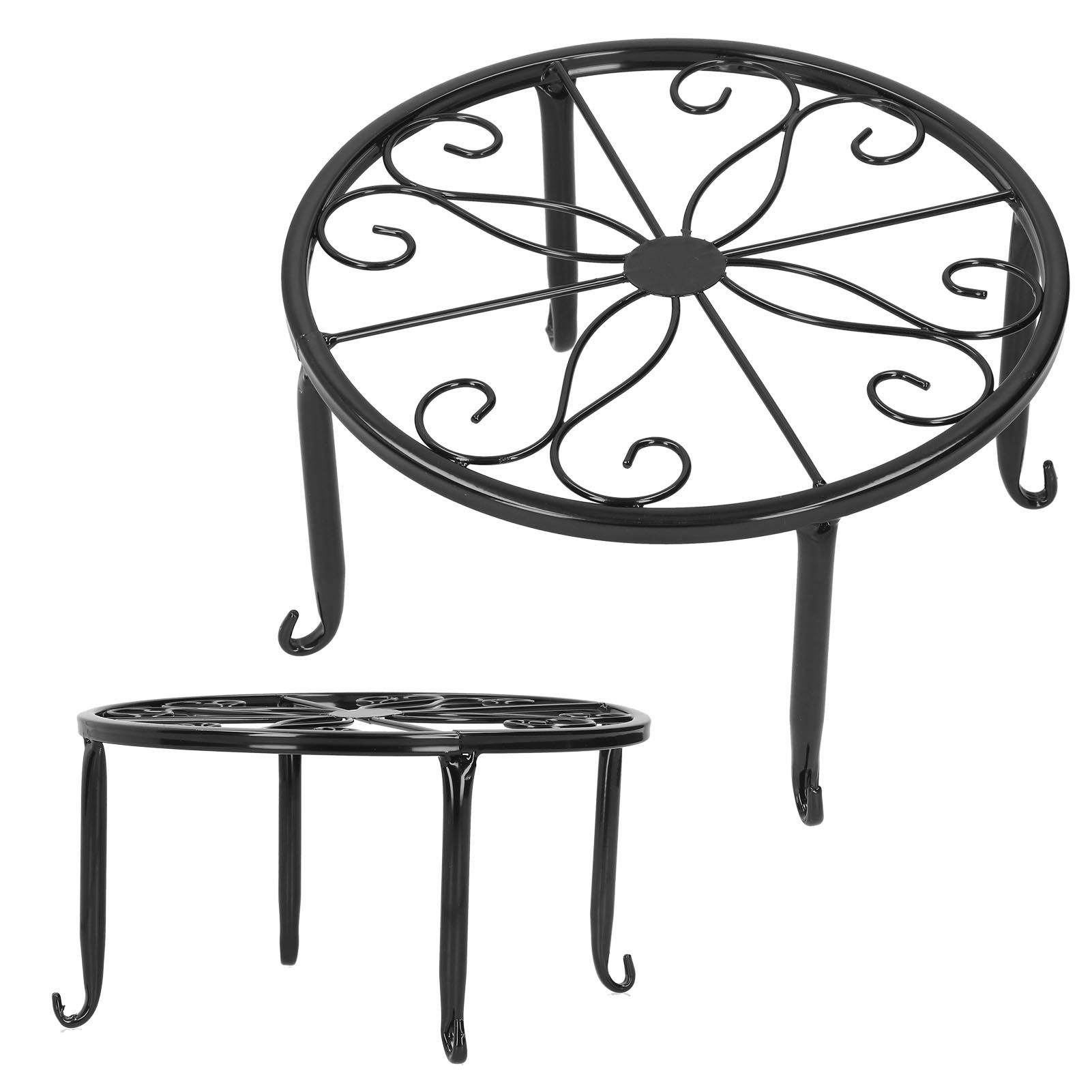 Wrought Iron Plant Stand Flower Pot Holder Stand Indoor Outdoor Display Rack view 14