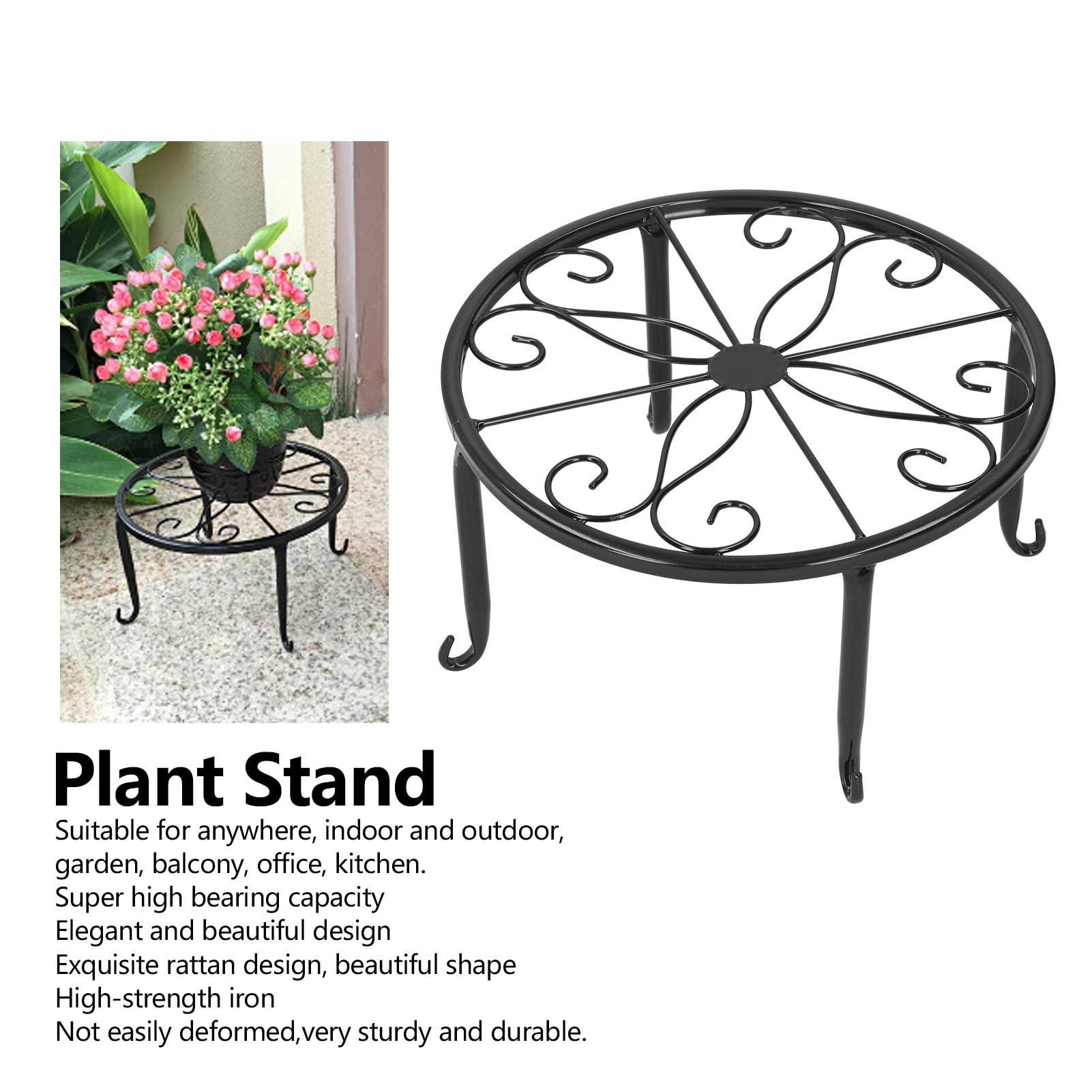Wrought Iron Plant Stand Flower Pot Holder Stand Indoor Outdoor Display Rack view 15