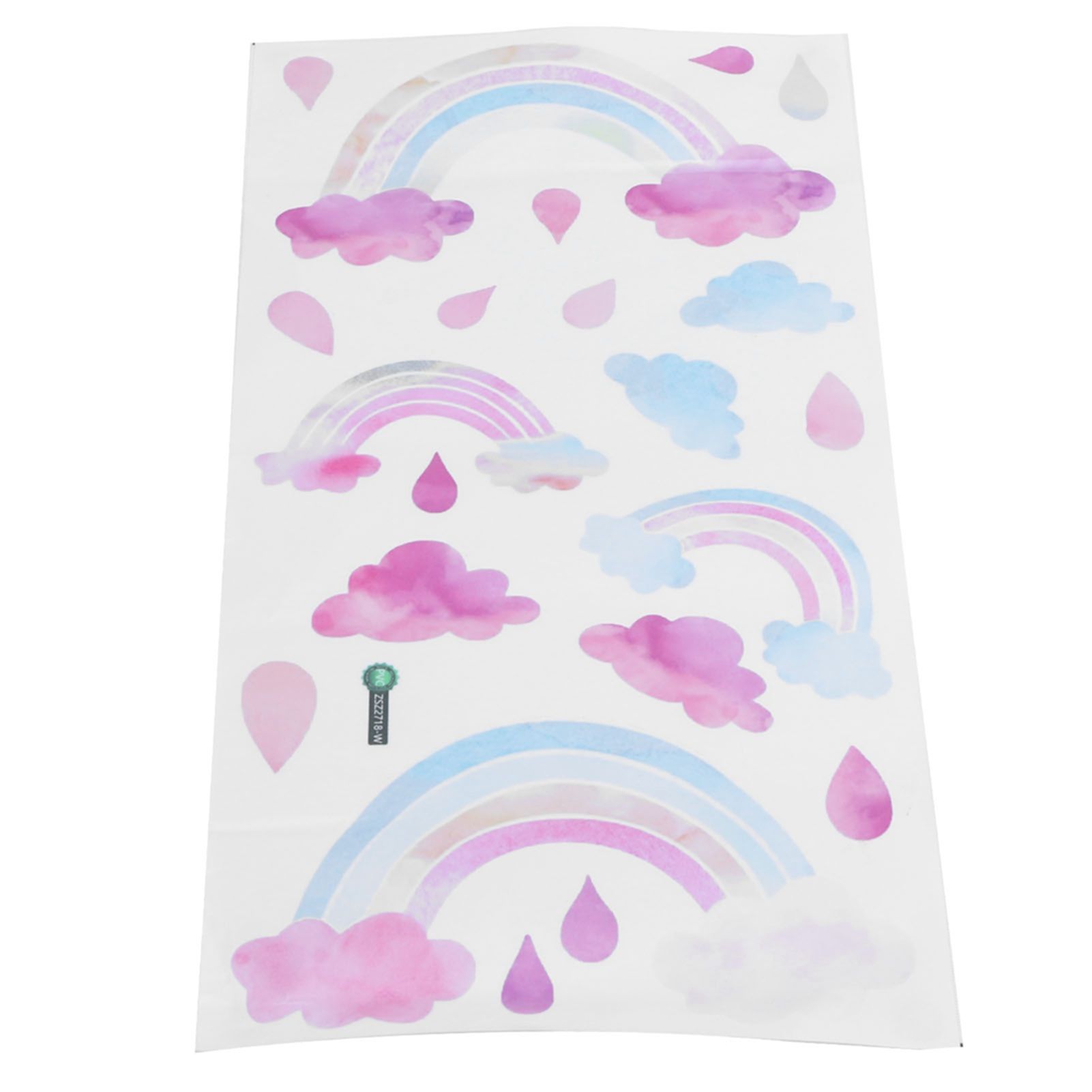 Self Adhesive Wall Sticker Cute Clouds Raindrop Pattern Decal Children's Room view 2