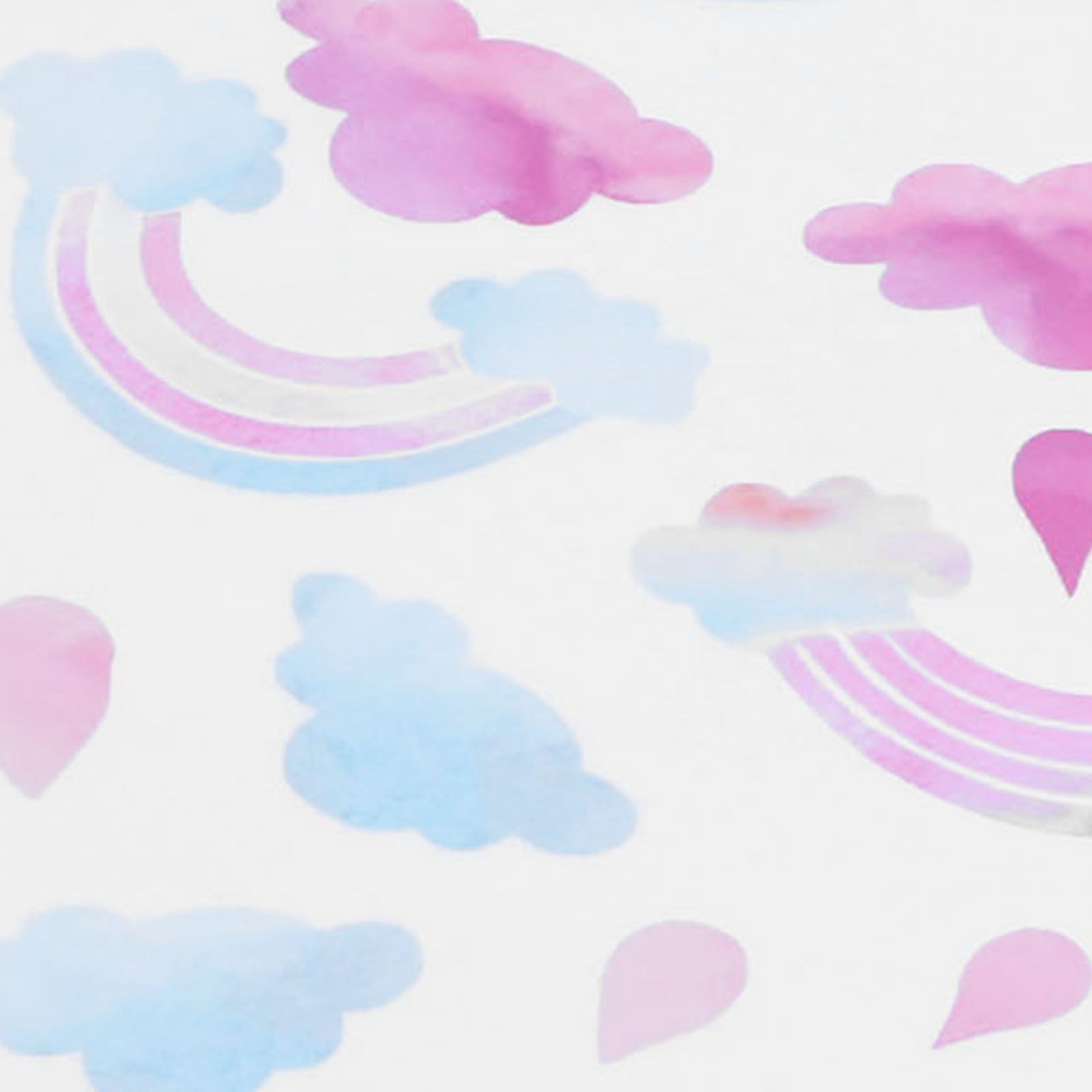 Self Adhesive Wall Sticker Cute Clouds Raindrop Pattern Decal Children's Room view 13