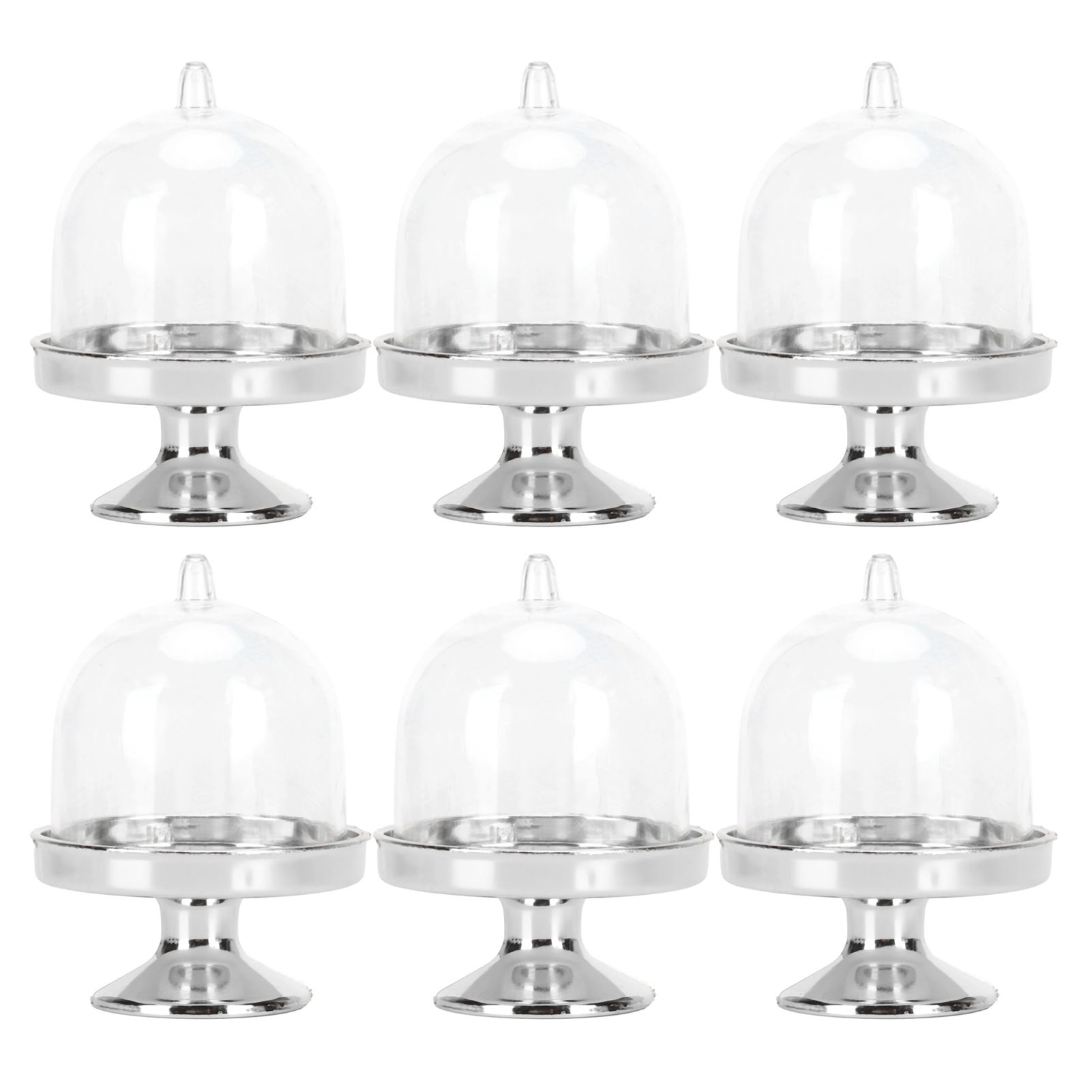 12 Set Mini Candy Box Cake Stand Cupcake Candy Display Plate with Lid Party view 2
