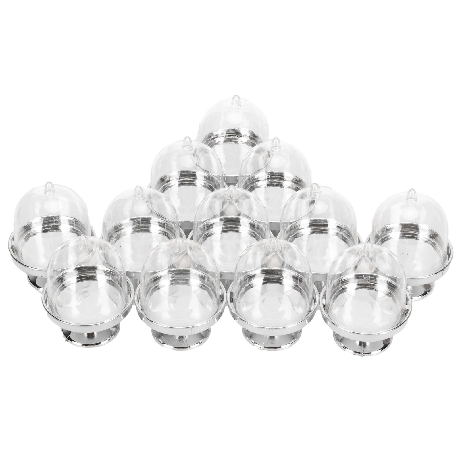 12 Set Mini Candy Box Cake Stand Cupcake Candy Display Plate with Lid Party view 3