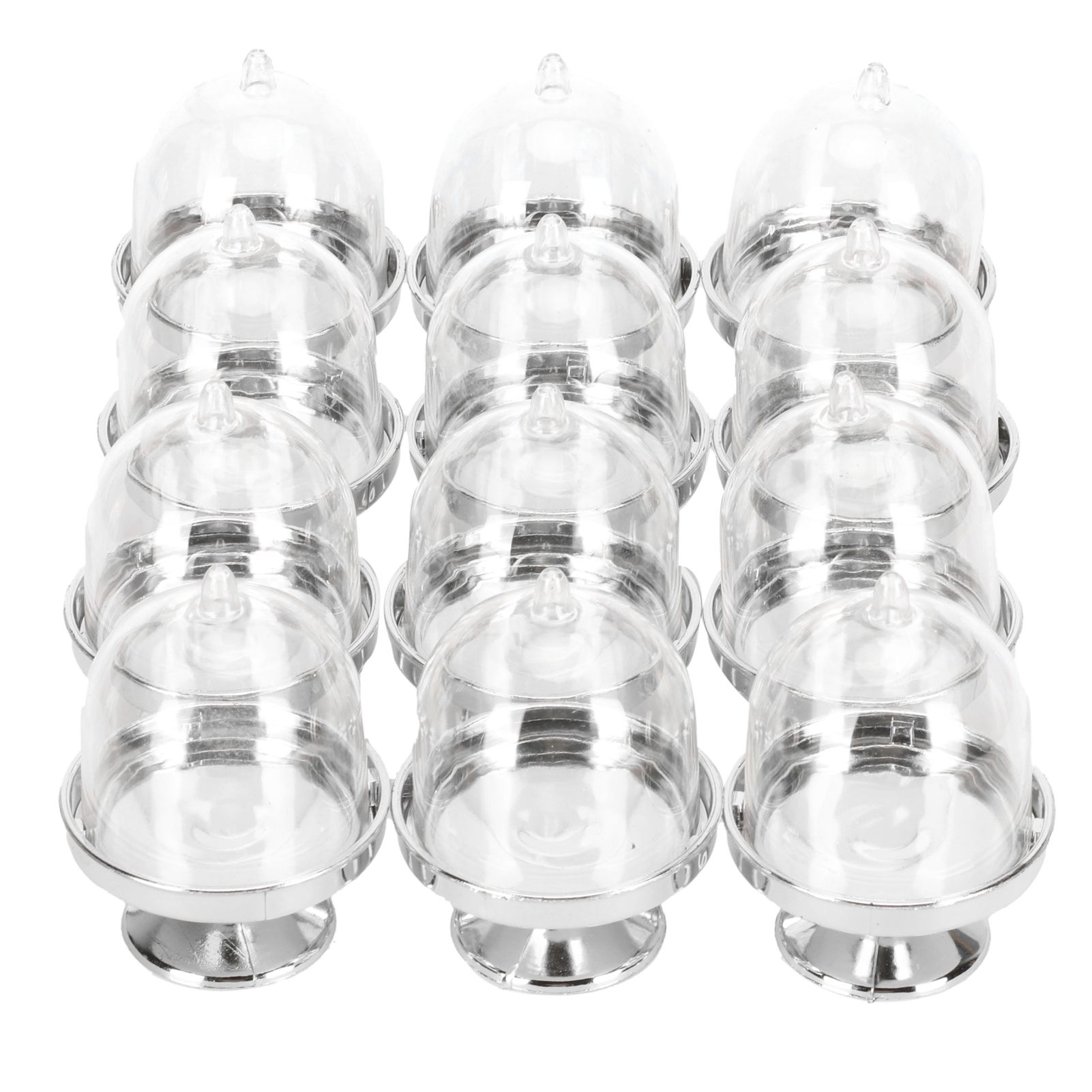 12 Set Mini Candy Box Cake Stand Cupcake Candy Display Plate with Lid Party view 4