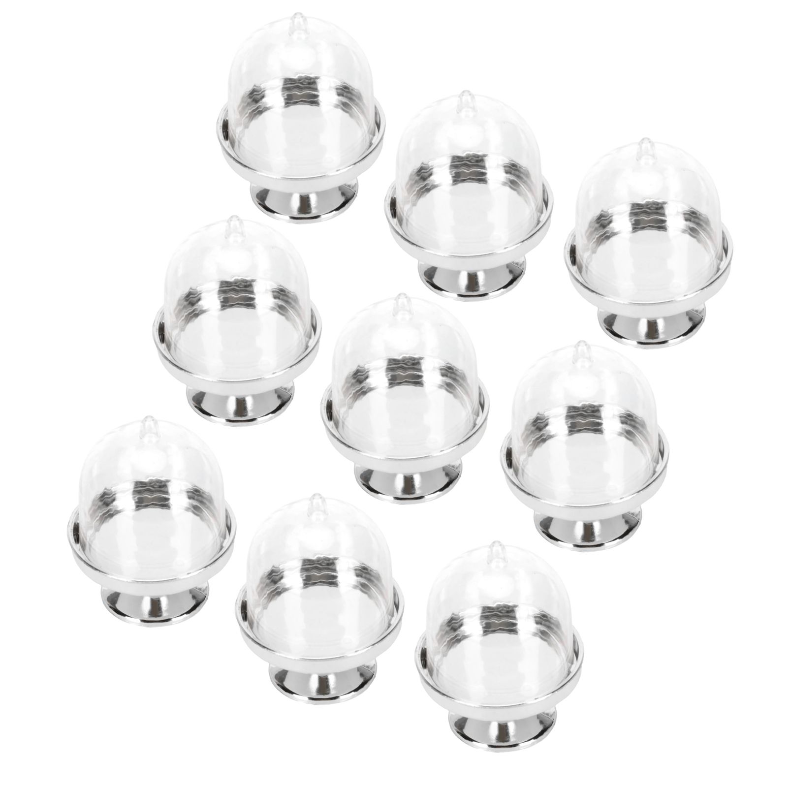 12 Set Mini Candy Box Cake Stand Cupcake Candy Display Plate with Lid Party view 8