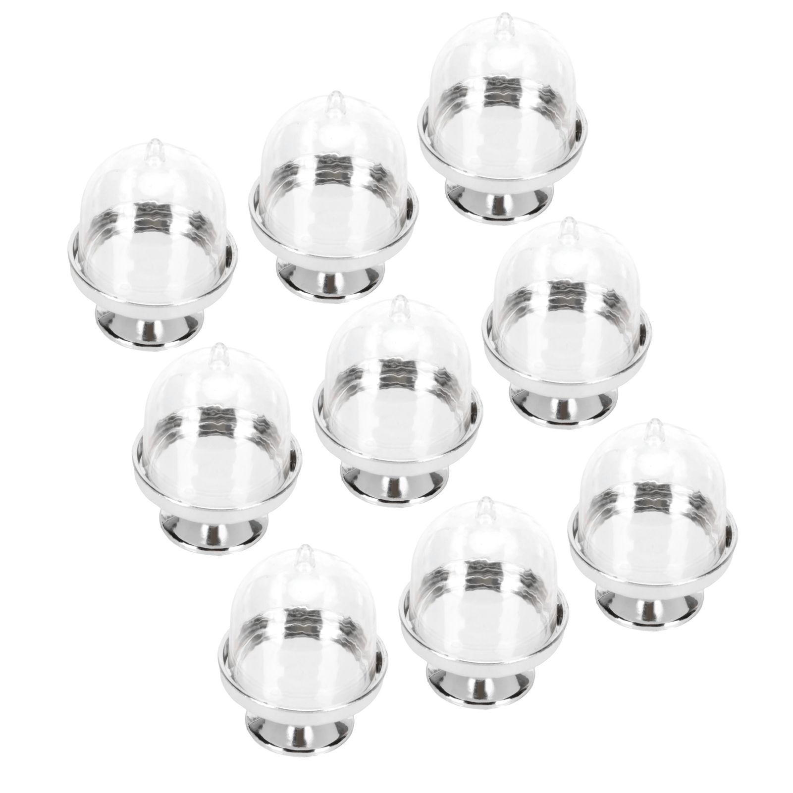 12 Set Mini Candy Box Cake Stand Cupcake Candy Display Plate with Lid Party view 9