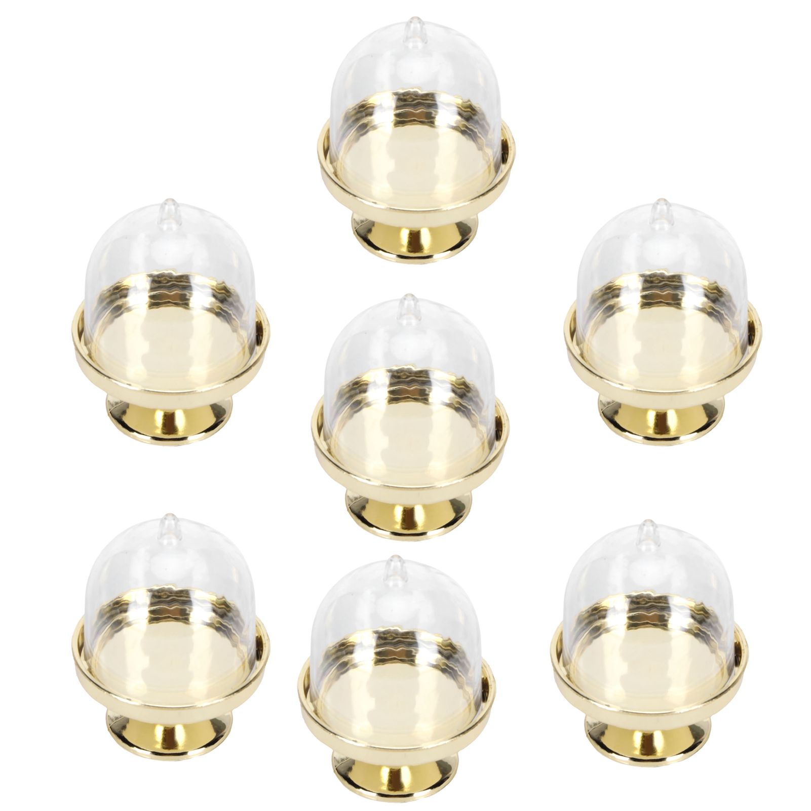 12 Set Mini Candy Box Cake Stand Cupcake Candy Display Plate with Lid Party view 2