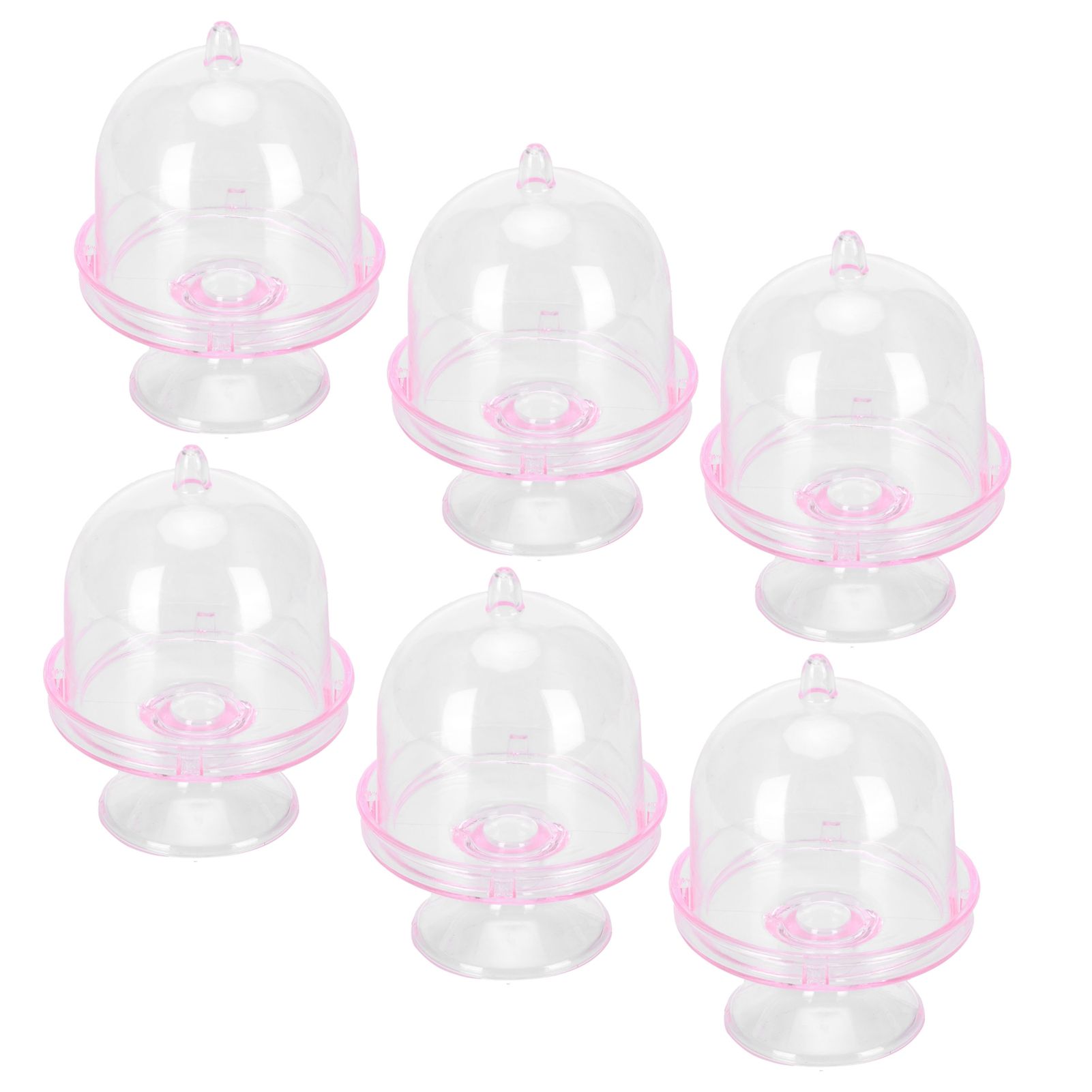 12 Set Mini Candy Box Cake Stand Cupcake Candy Display Plate with Lid Party view 7
