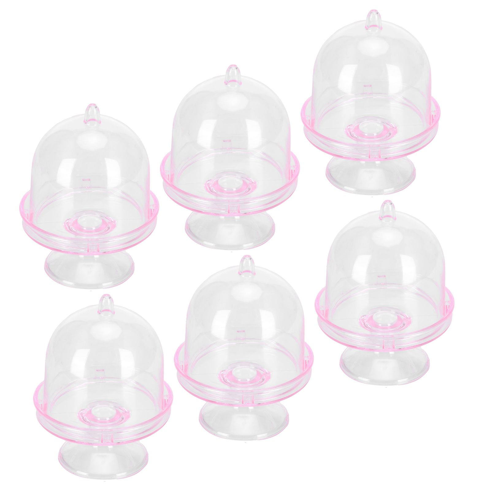 12 Set Mini Candy Box Cake Stand Cupcake Candy Display Plate with Lid Party view 8