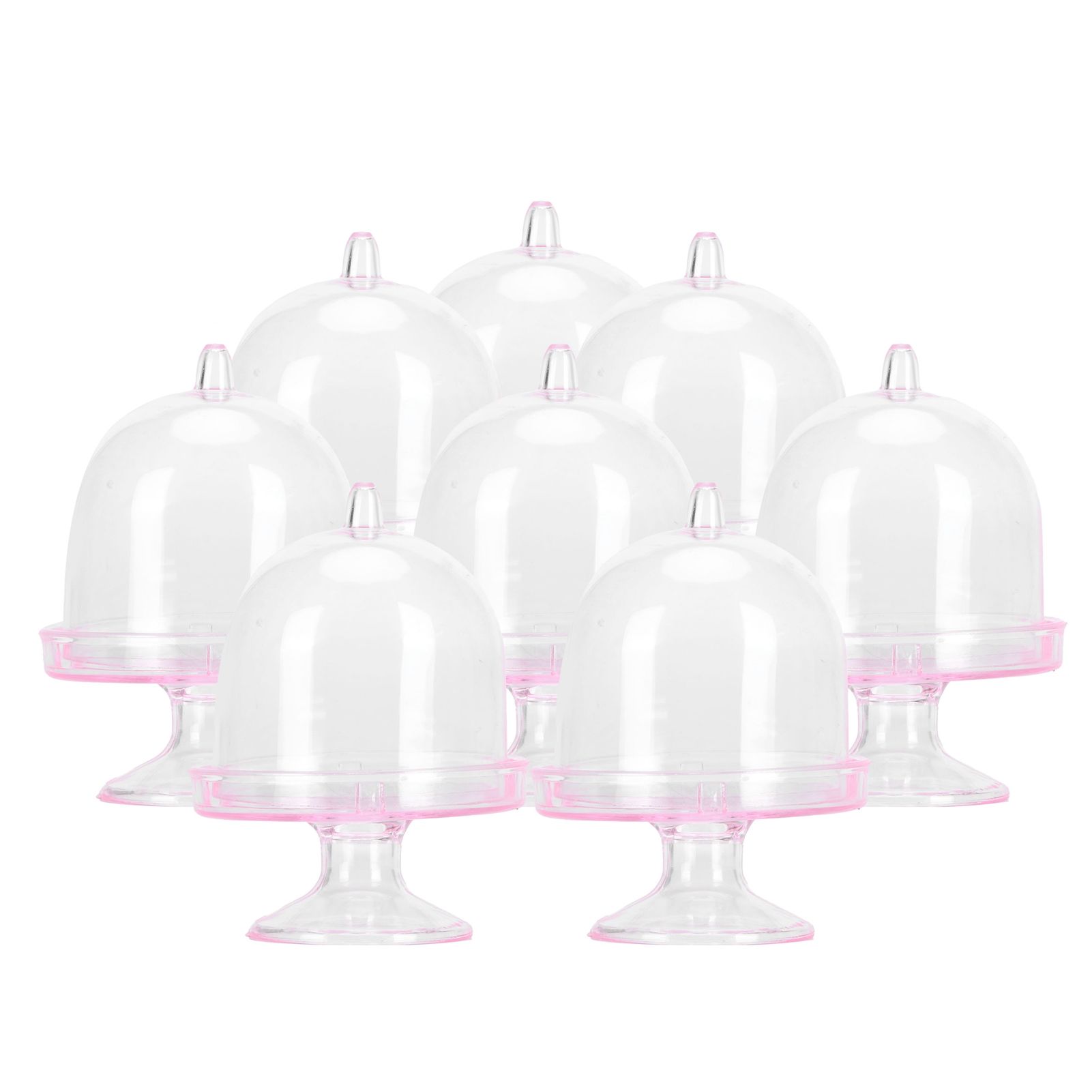 12 Set Mini Candy Box Cake Stand Cupcake Candy Display Plate with Lid Party view 9